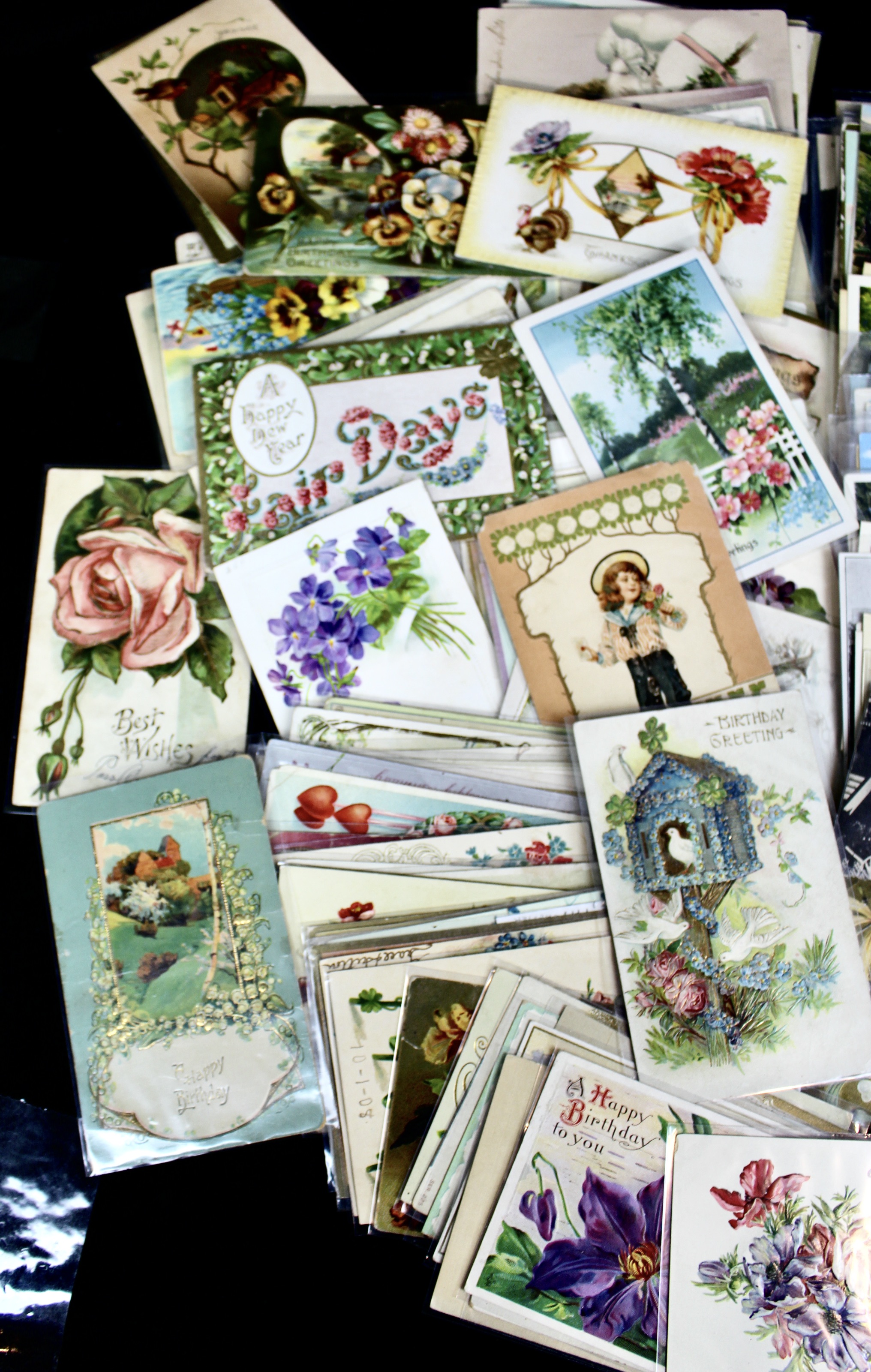 Group of Over 300 Vintage Postcards Including Autographed Dick Powell