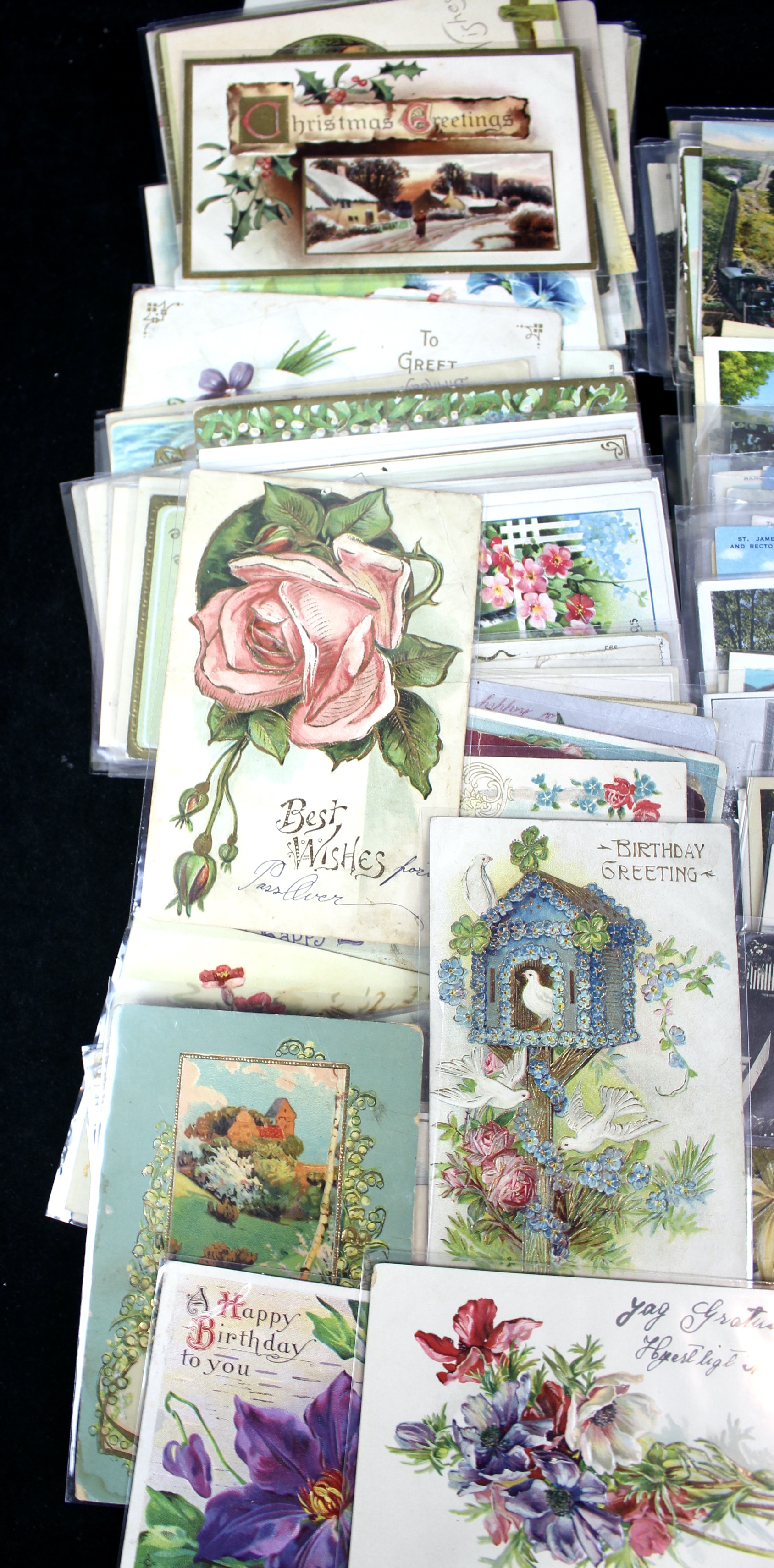 Group of Over 300 Vintage Postcards Including Autographed Dick Powell