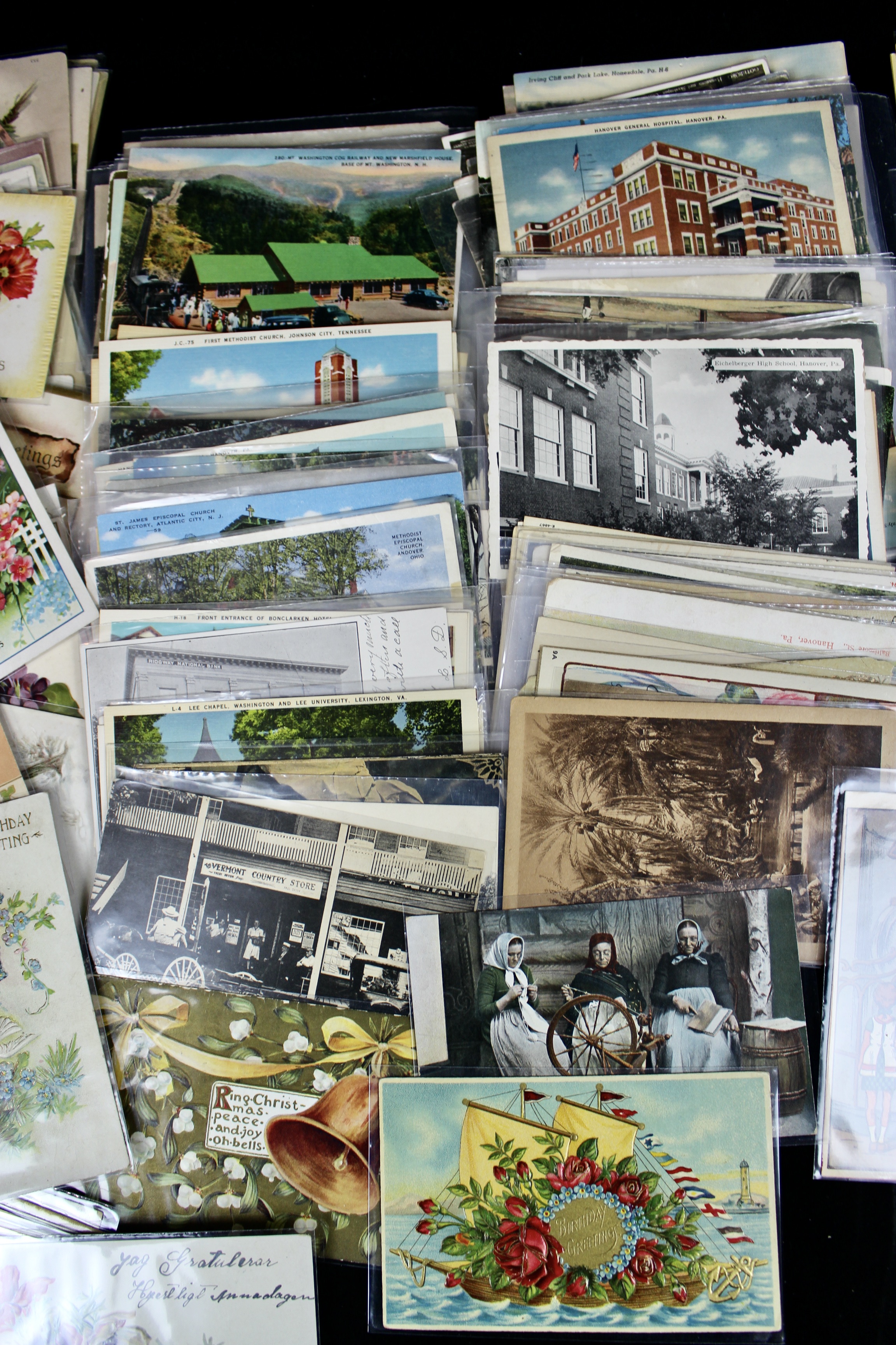 Group of Over 300 Vintage Postcards Including Autographed Dick Powell