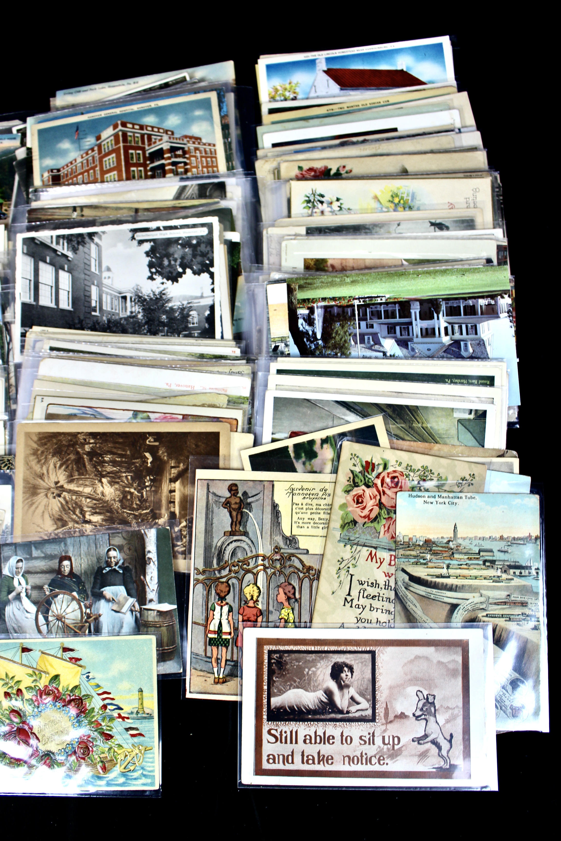 Group of Over 300 Vintage Postcards Including Autographed Dick Powell