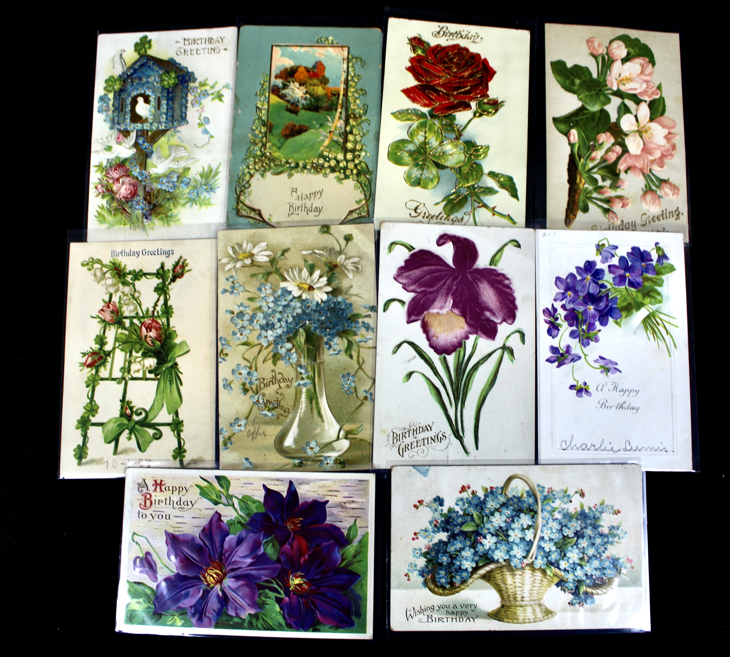 Group of Over 300 Vintage Postcards Including Autographed Dick Powell