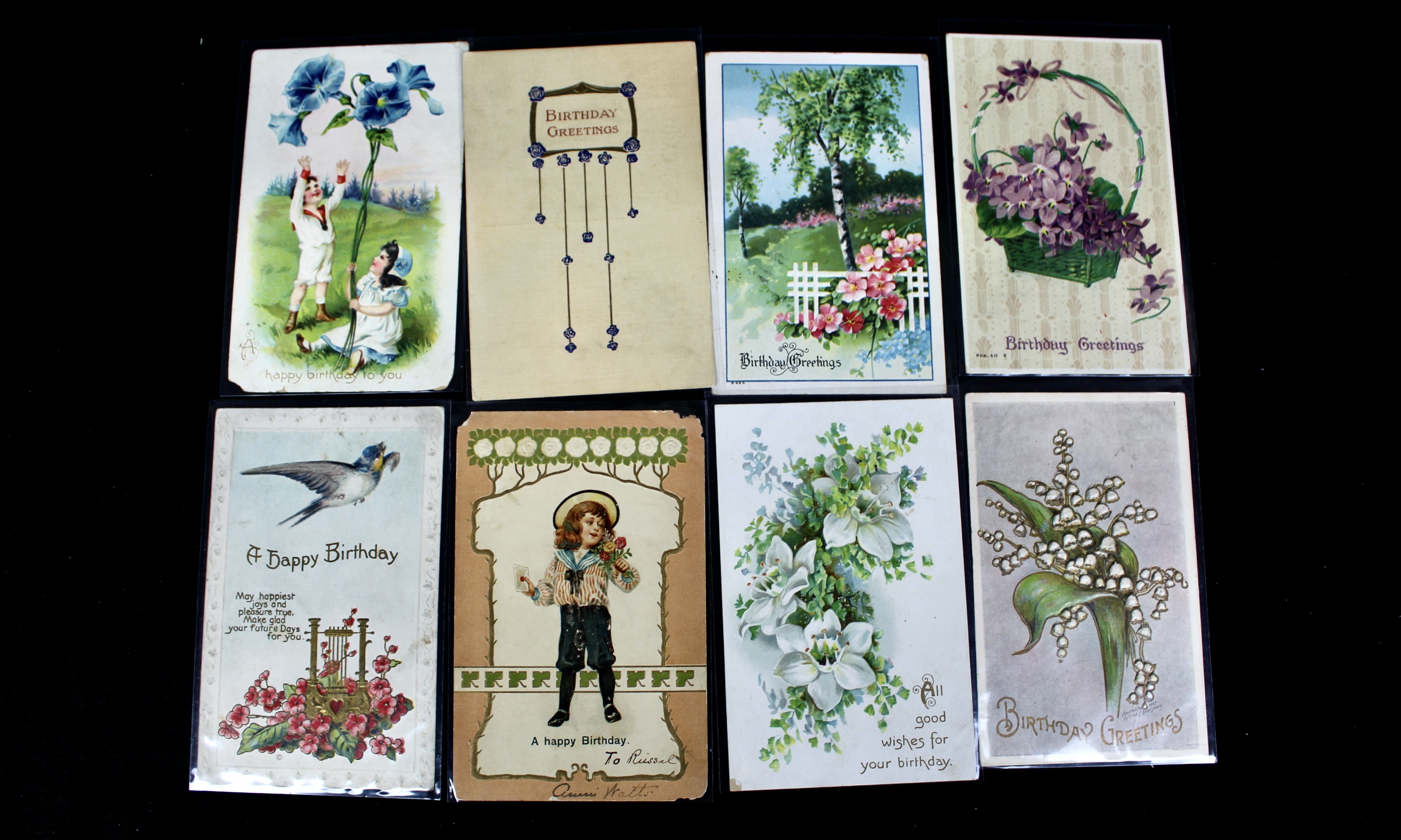 Group of Over 300 Vintage Postcards Including Autographed Dick Powell