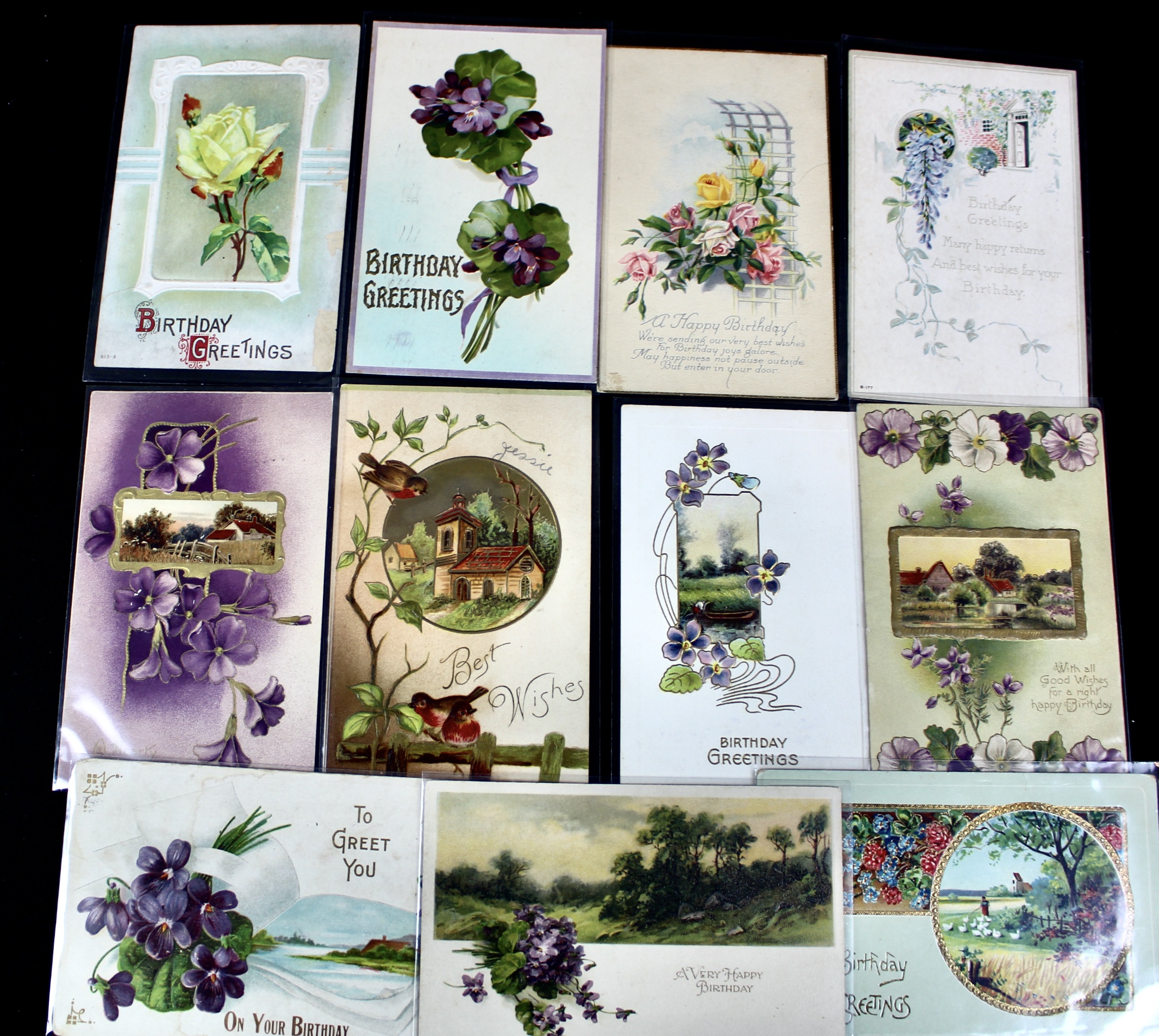 Group of Over 300 Vintage Postcards Including Autographed Dick Powell