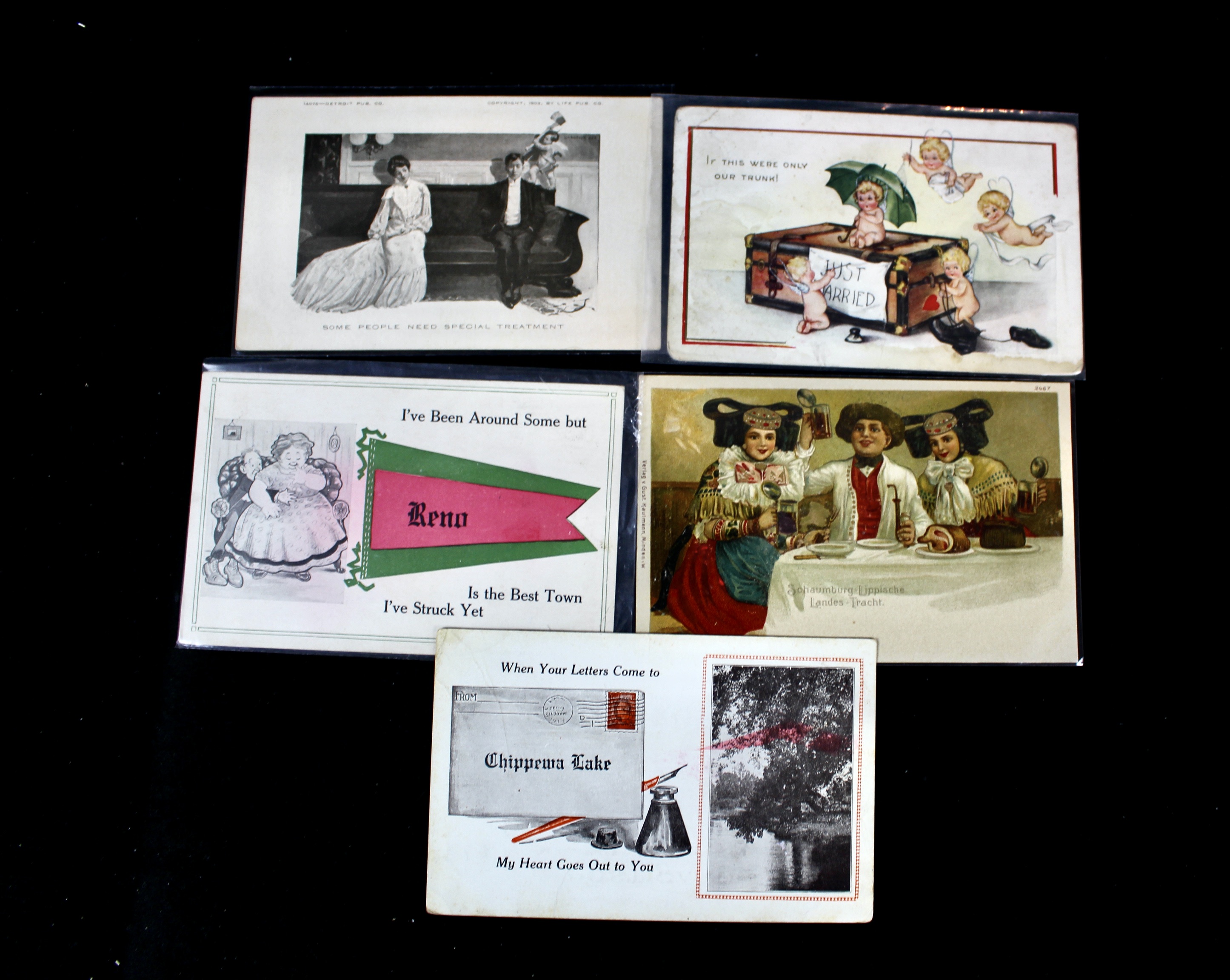 Group of Over 300 Vintage Postcards Including Autographed Dick Powell