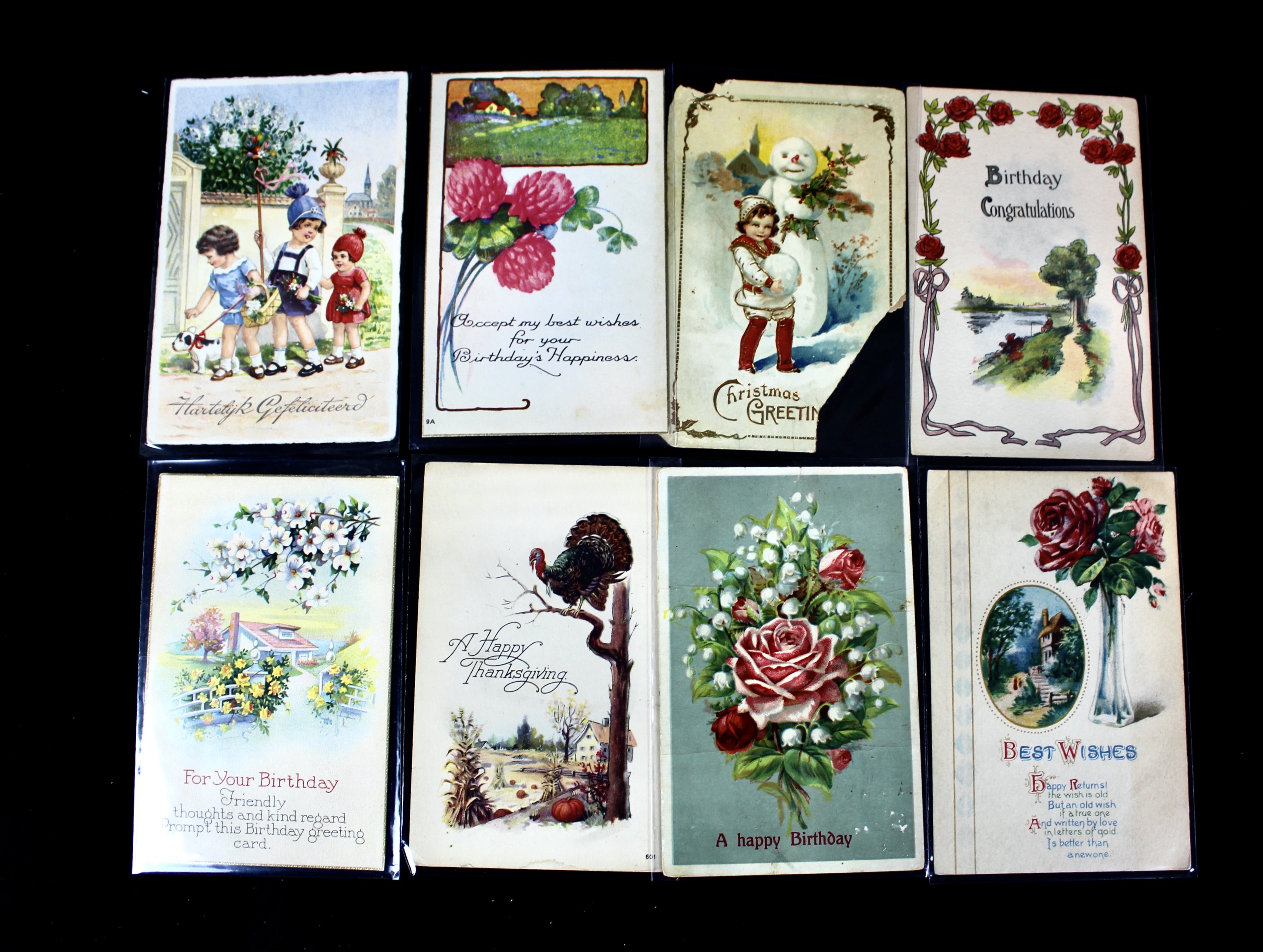 Group of Over 300 Vintage Postcards Including Autographed Dick Powell