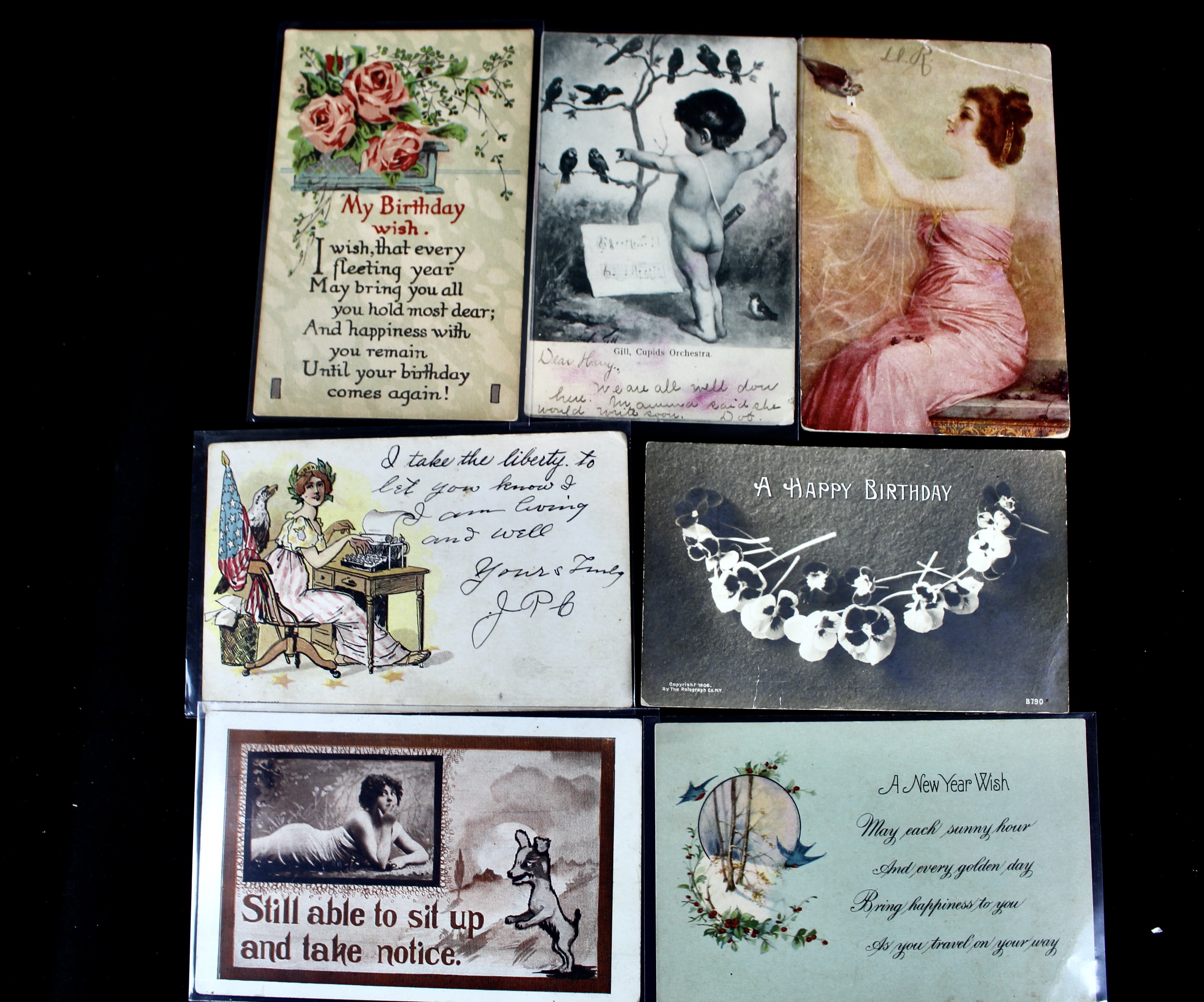 Group of Over 300 Vintage Postcards Including Autographed Dick Powell