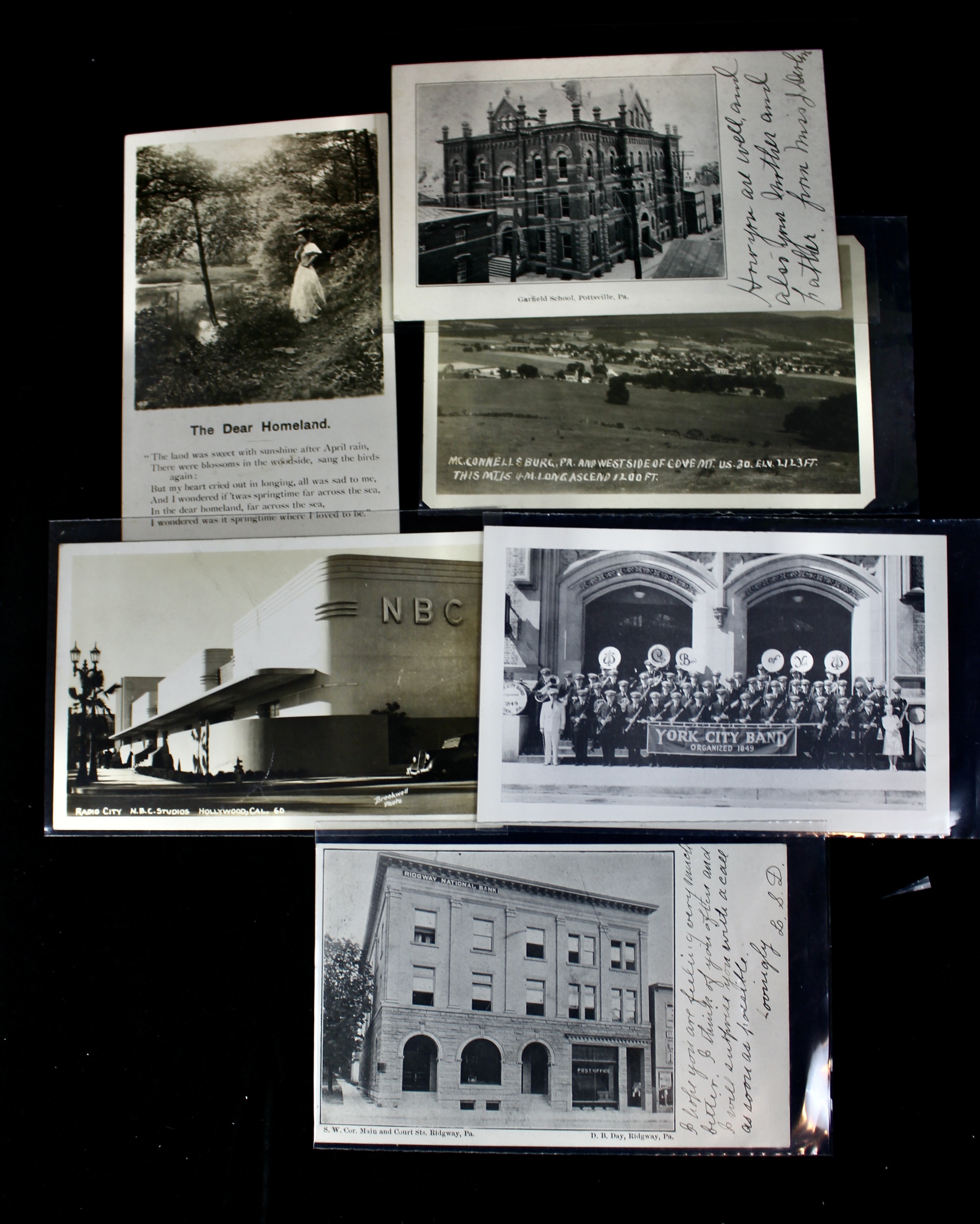 Group of Over 300 Vintage Postcards Including Autographed Dick Powell