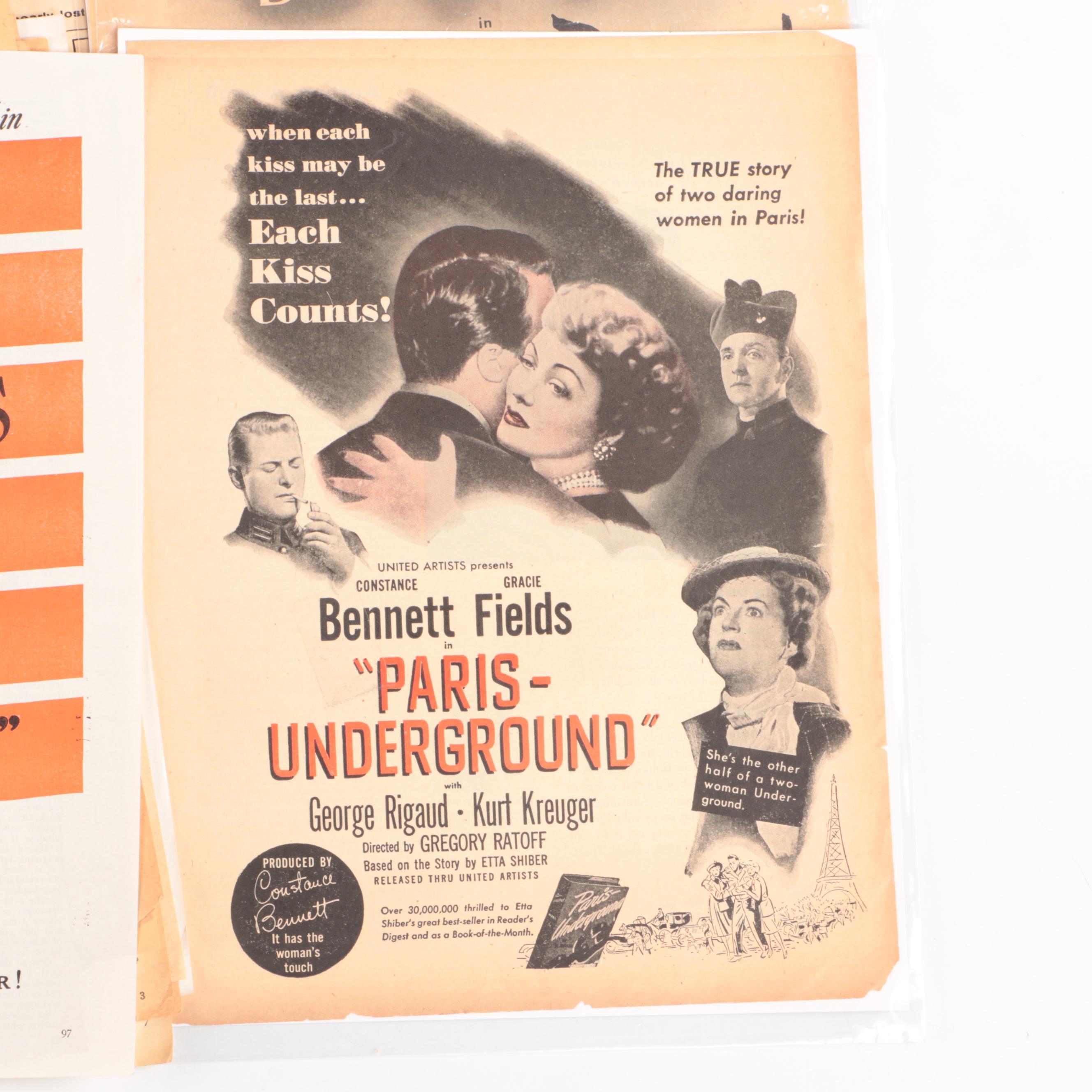 "Ulysses", "A Streetcar Named Desire", More Vintage Movie Flyers