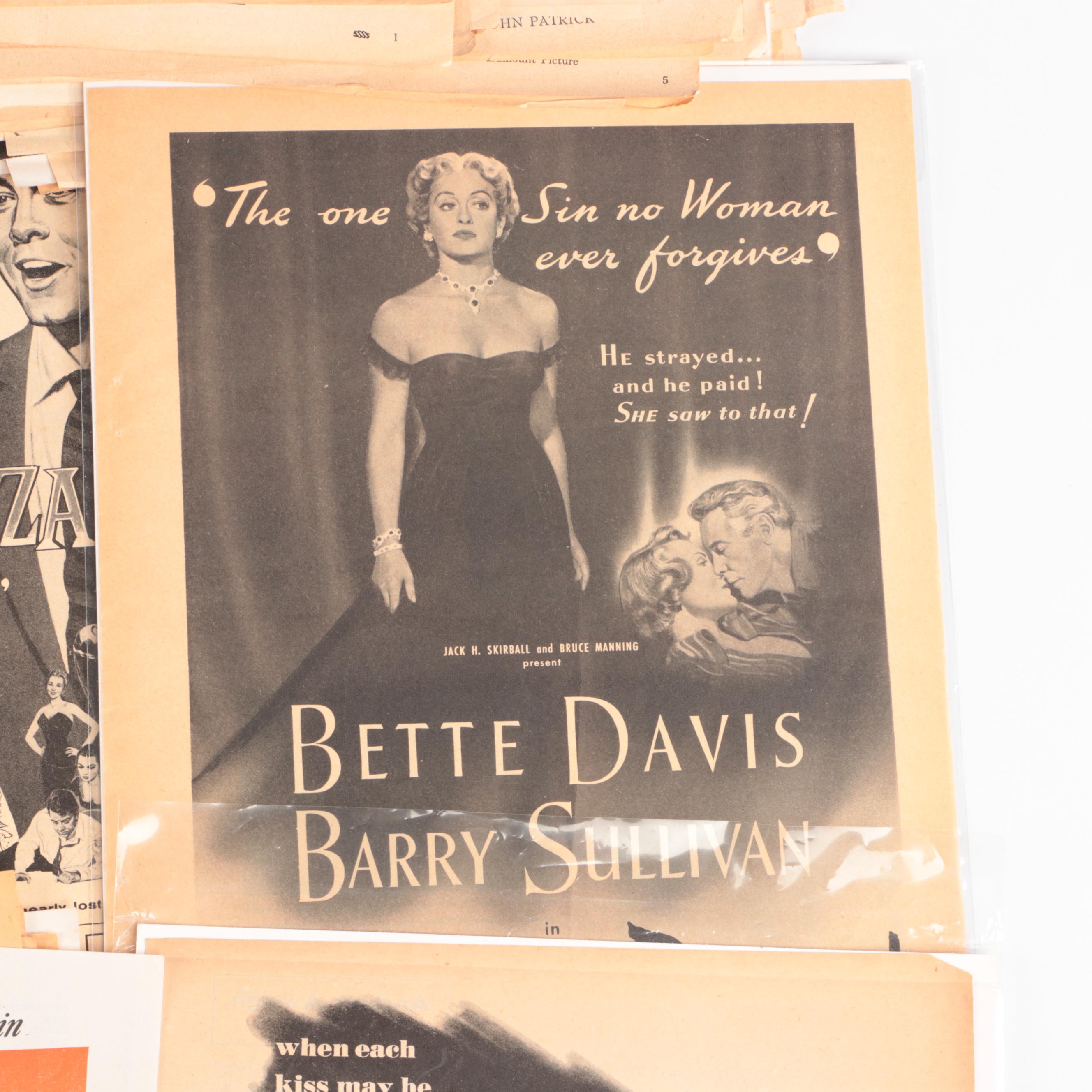 "Ulysses", "A Streetcar Named Desire", More Vintage Movie Flyers
