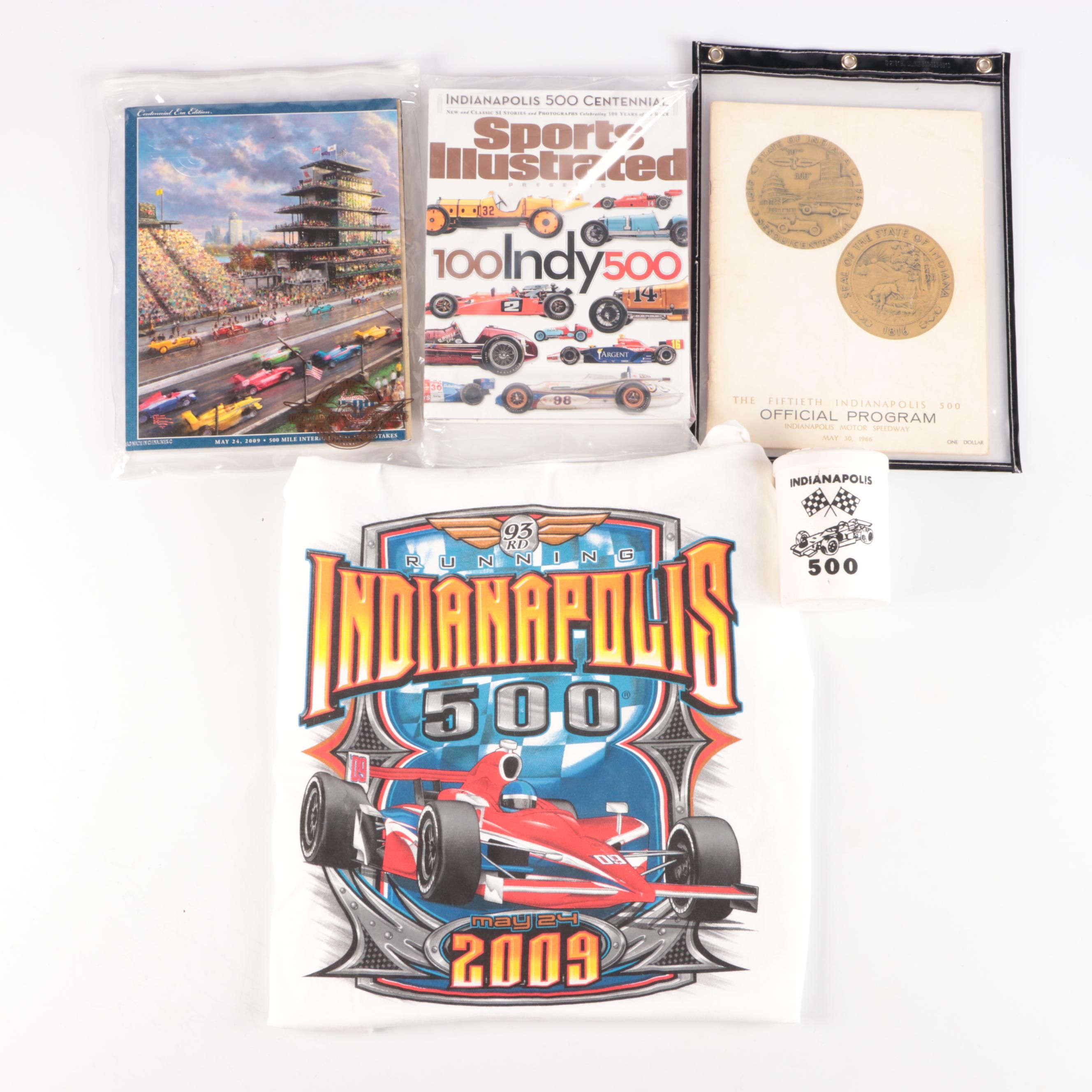 Indianapolis 500 50th & 93rd Programs, Shirt, & "Sports Illustrated" Centennial