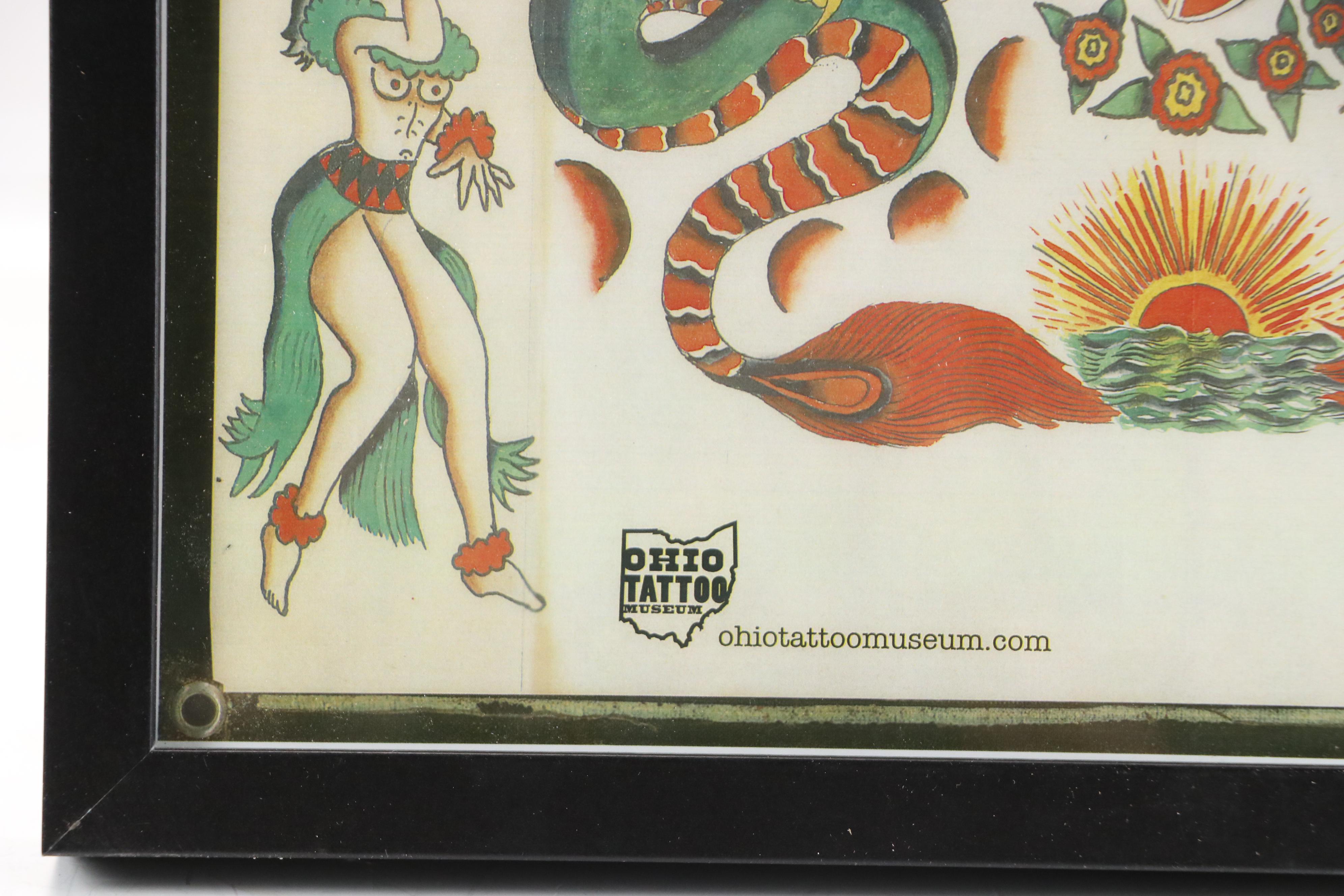 Ohio Tattoo Museum Offset Lithographs of Vintage Tattoo Designs