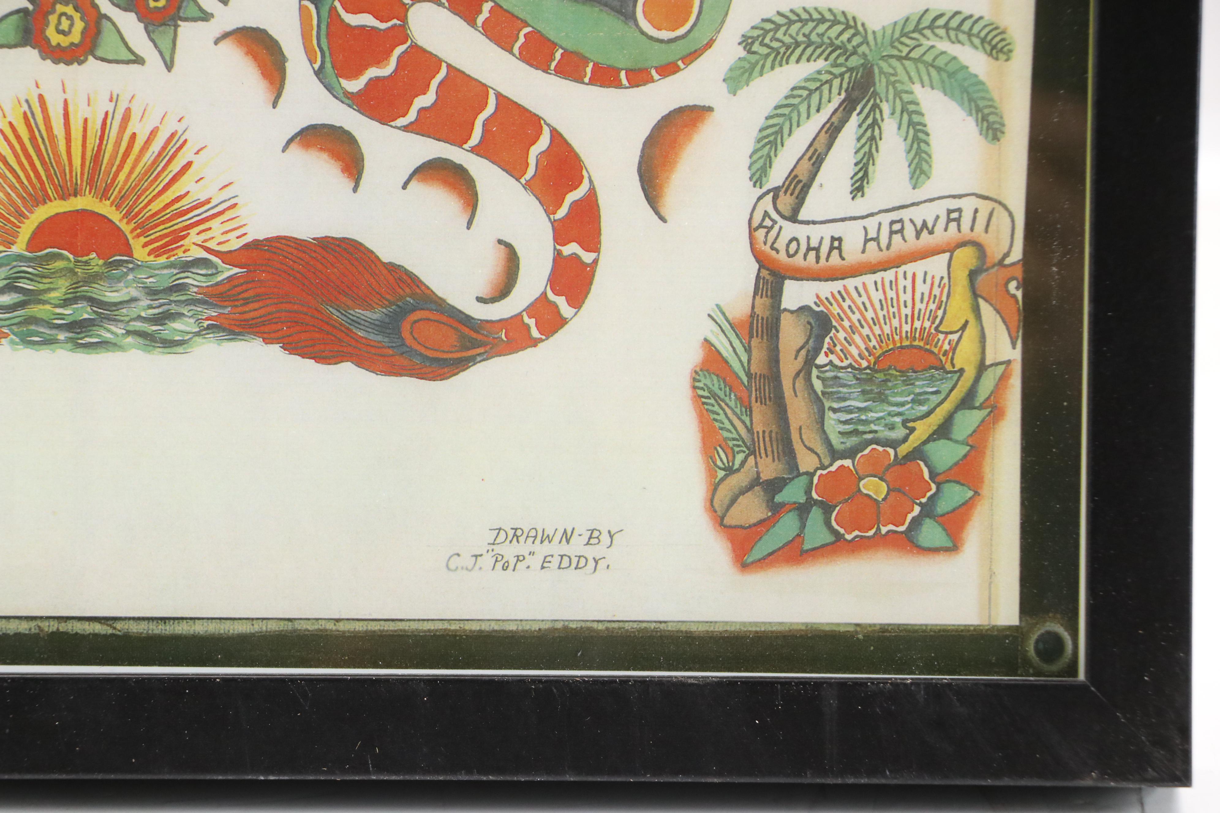 Ohio Tattoo Museum Offset Lithographs of Vintage Tattoo Designs