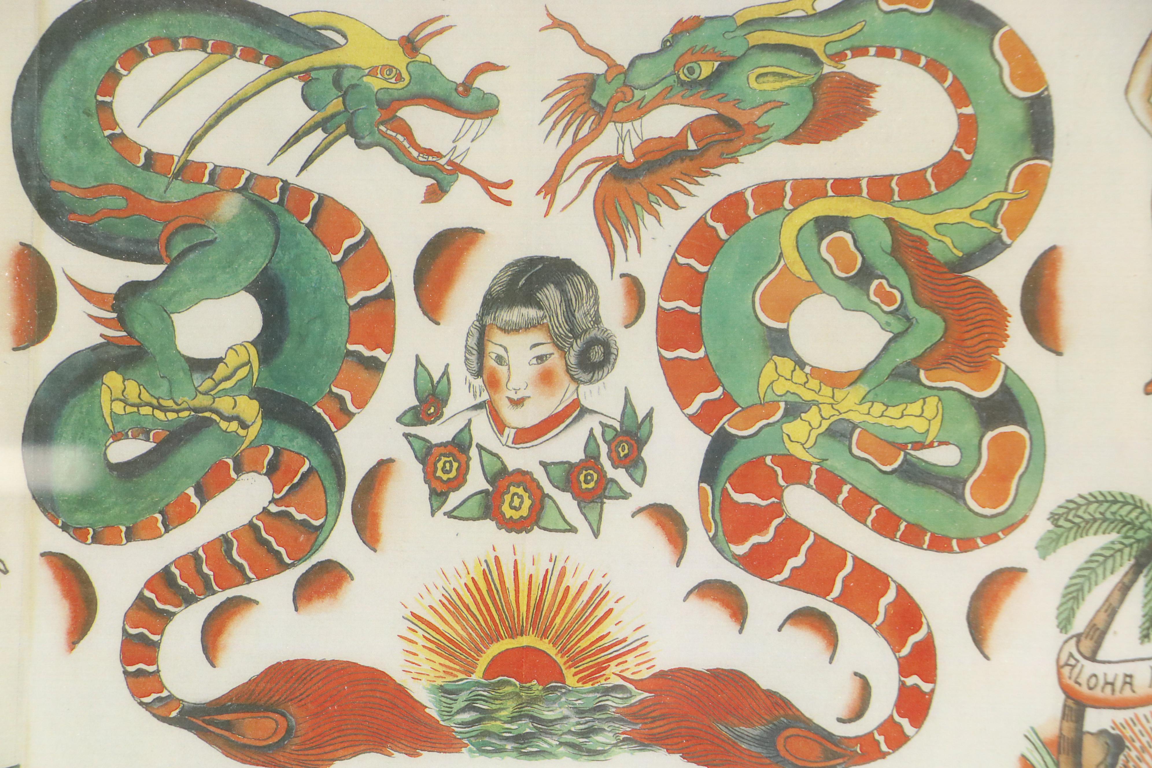 Ohio Tattoo Museum Offset Lithographs of Vintage Tattoo Designs