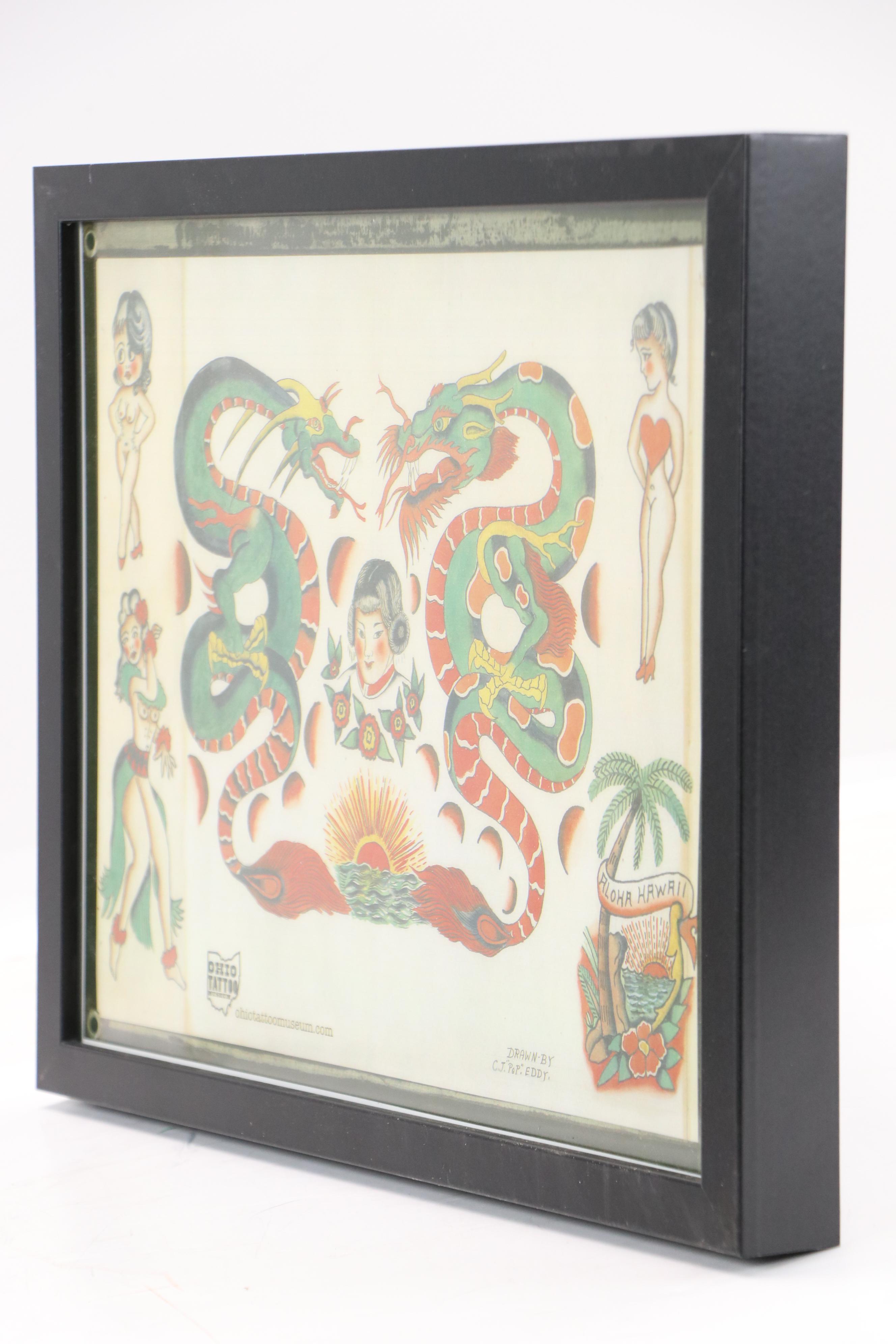 Ohio Tattoo Museum Offset Lithographs of Vintage Tattoo Designs