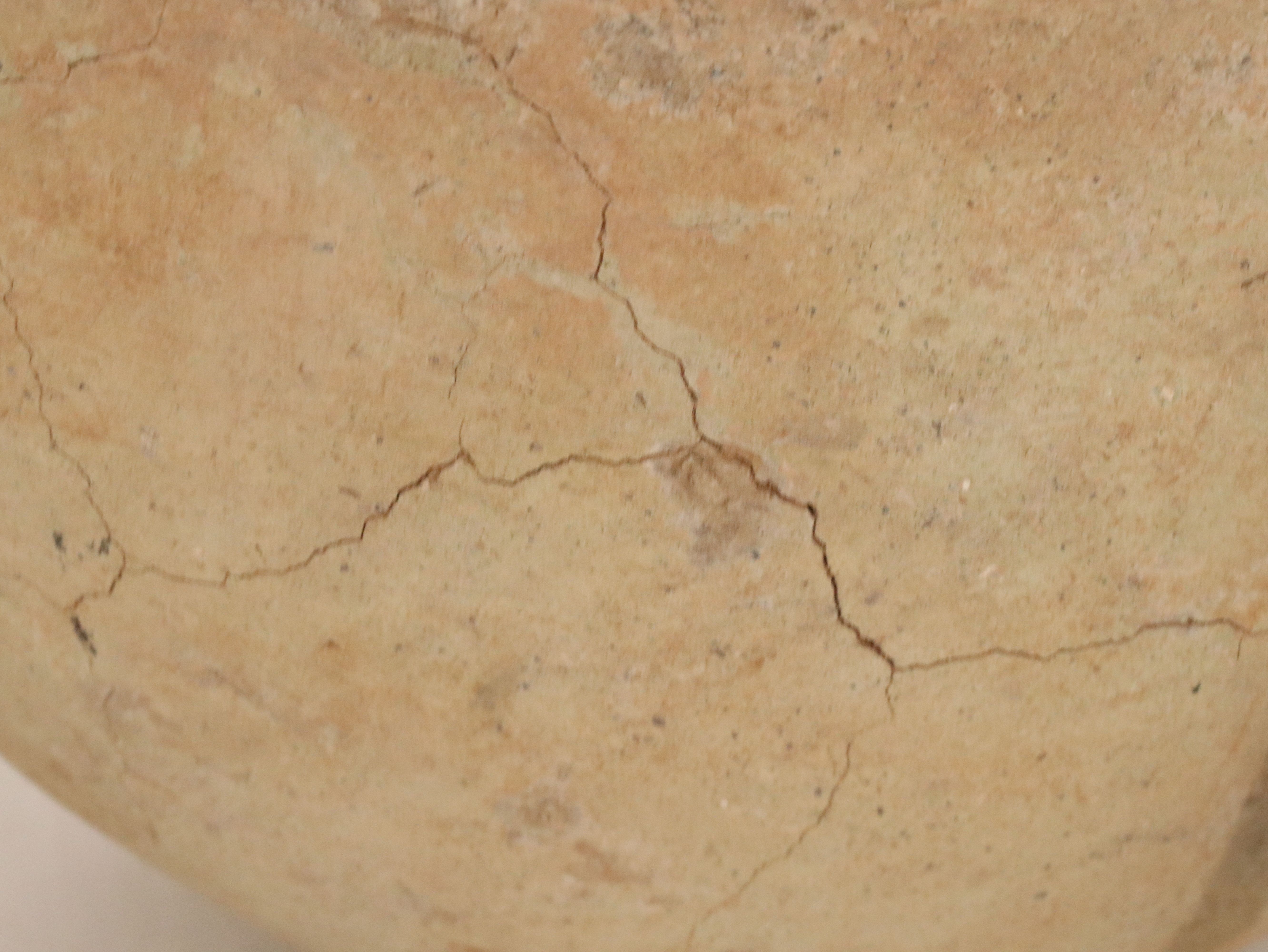 Mediterranean Style Terracotta Double-Handled Vessels in Metal Stands