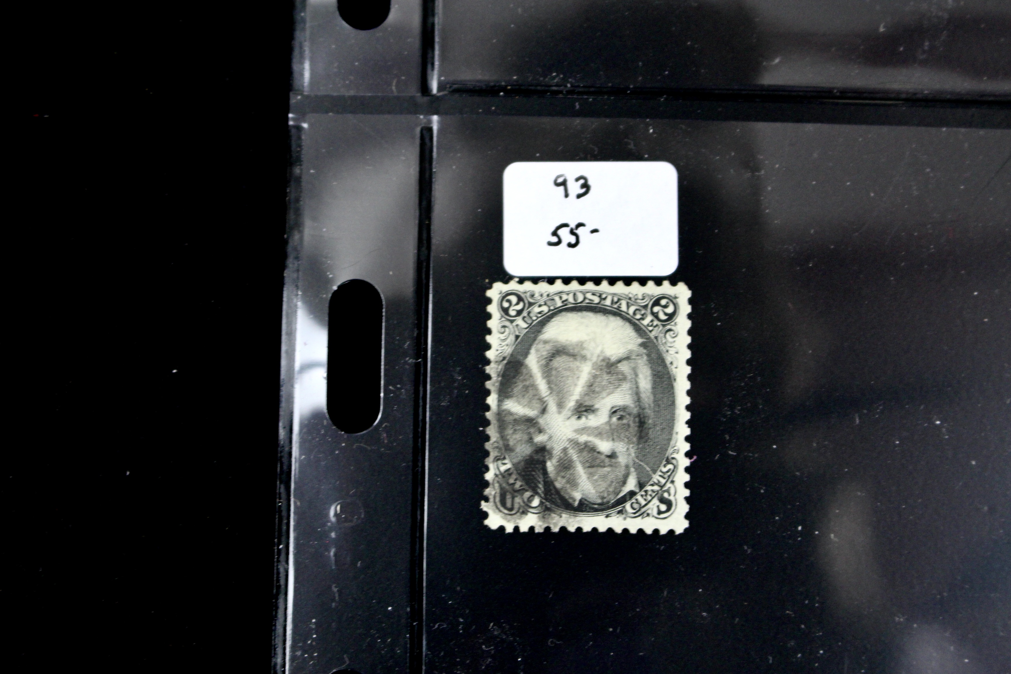 Group of Four Early Used U.S. Stamps with Grills Including Scott# 88, 92, 93, 96