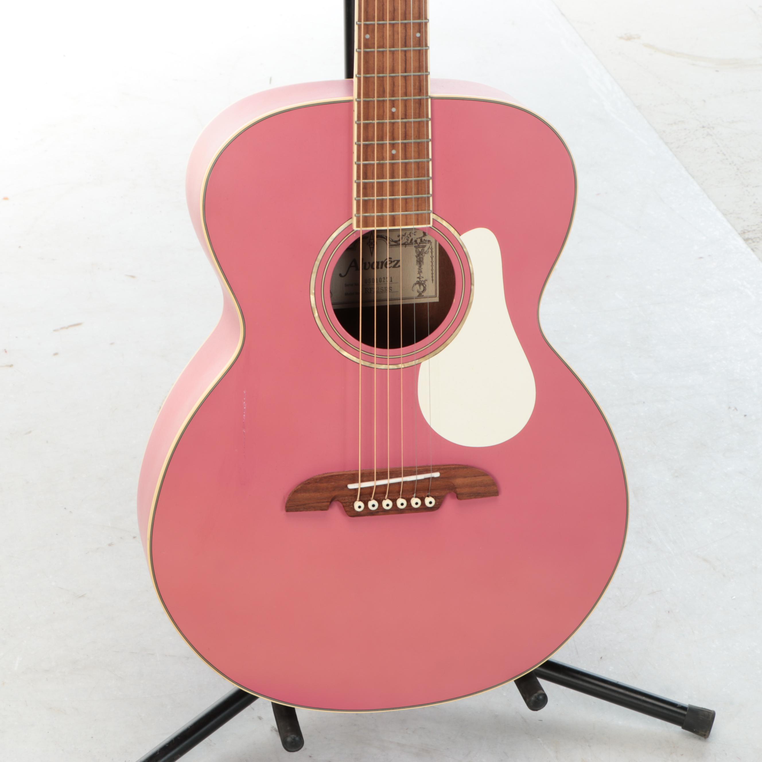 Alvarez Matte Pink Acoustic Guitar