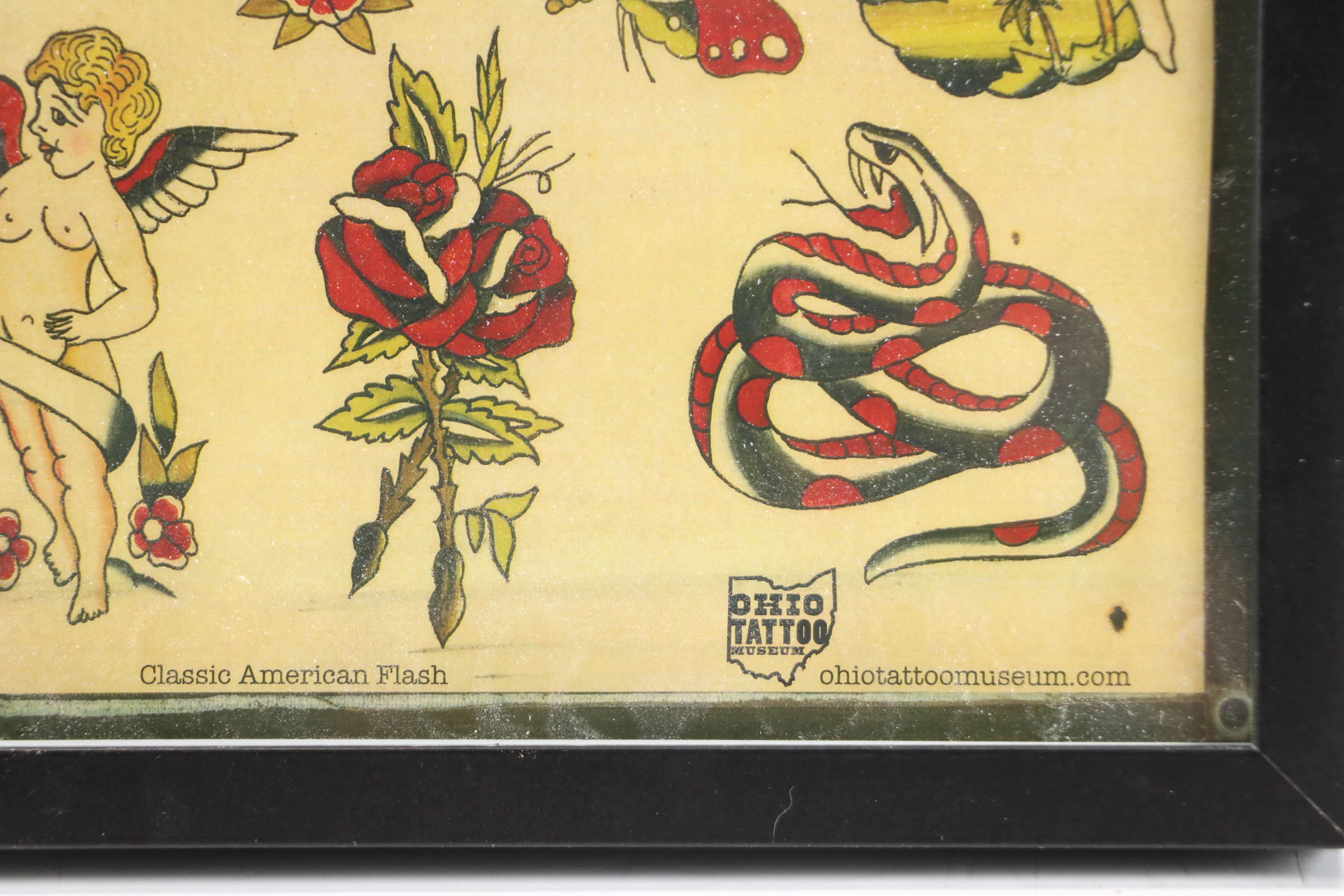 Ohio Tattoo Museum Offset Lithographs of Classic American Flash Designs