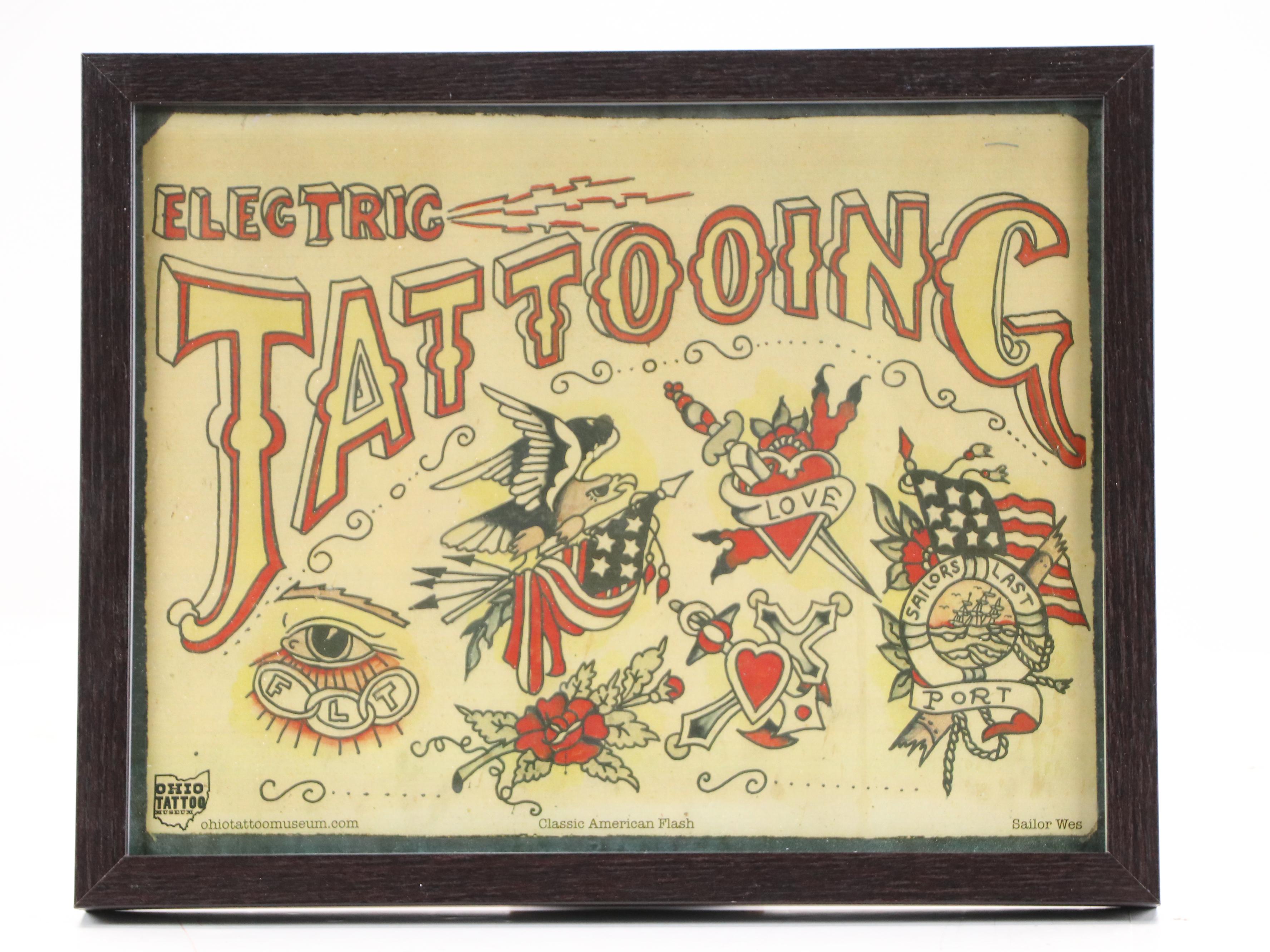 Ohio Tattoo Museum Offset Lithographs of Classic American Flash Designs