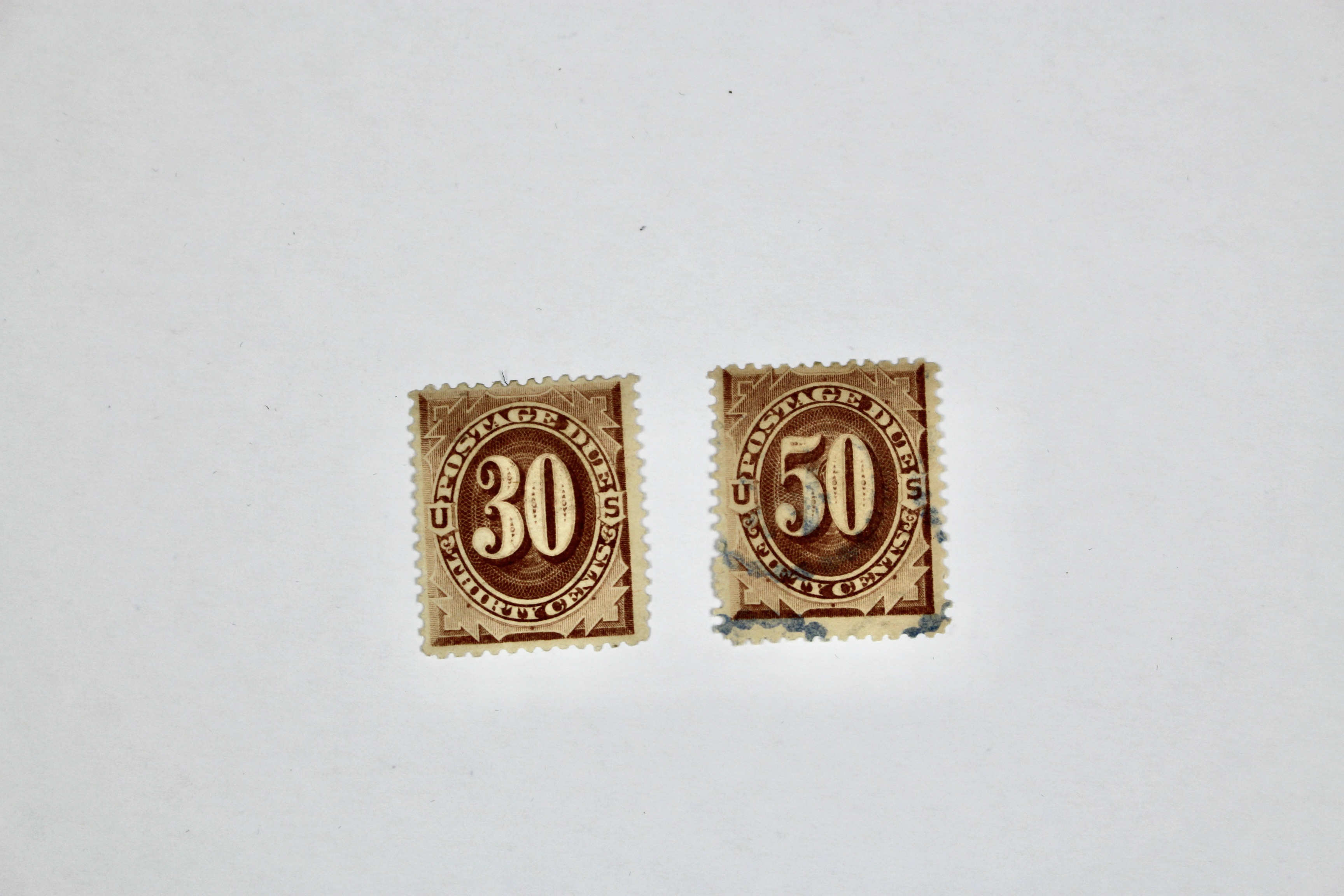 Group of 13 Early U.S. Postage Due Stamps