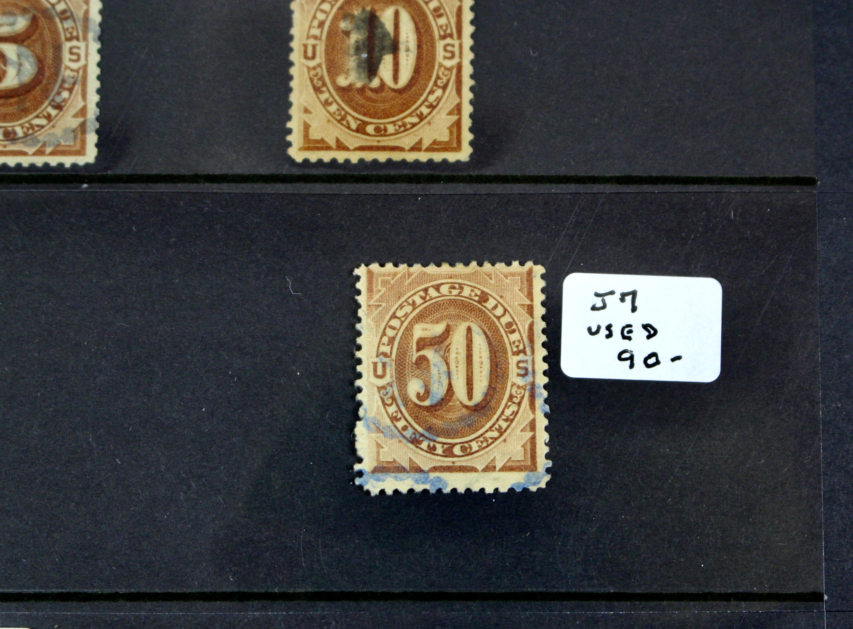 Group of 13 Early U.S. Postage Due Stamps