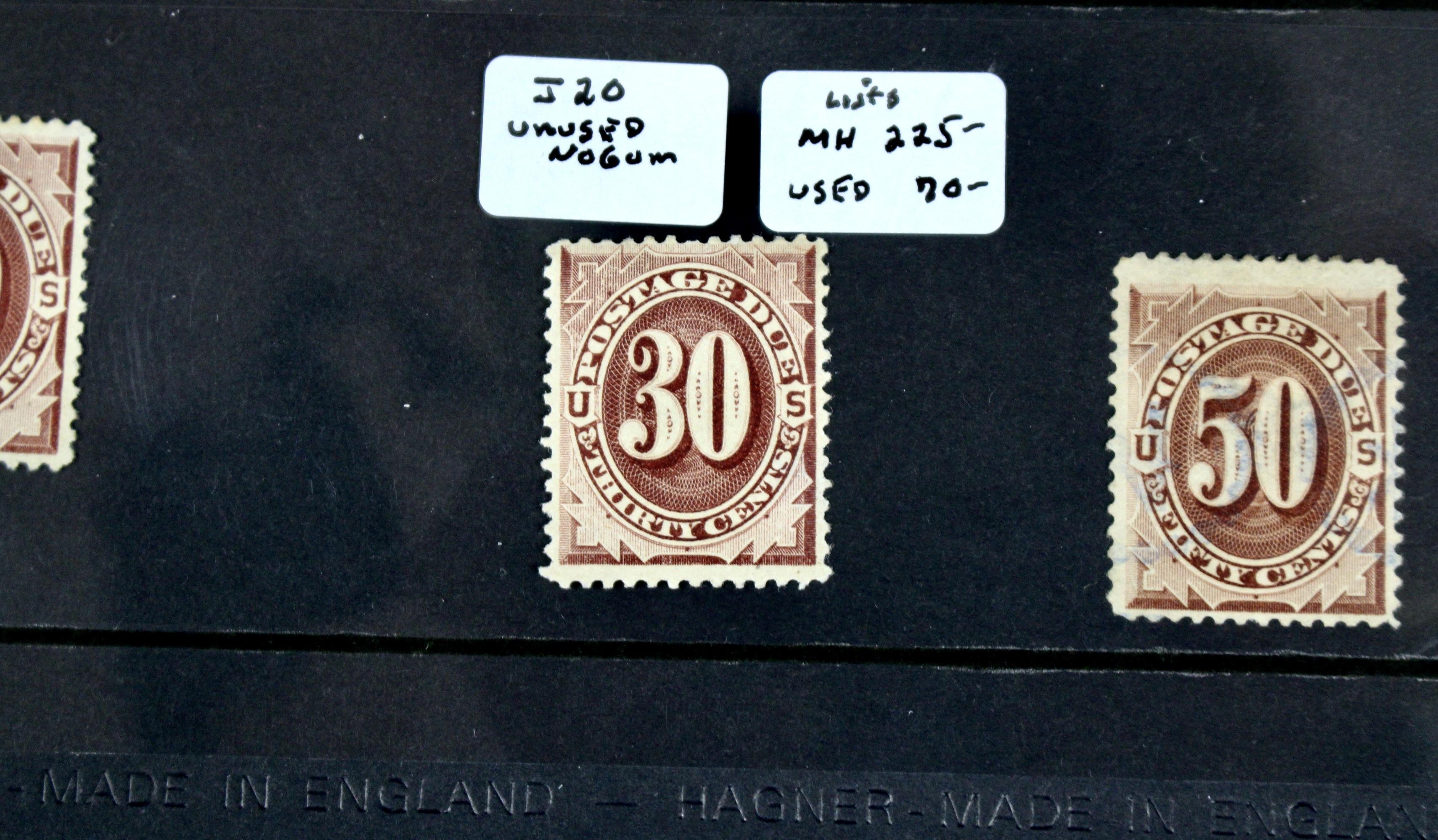 Group of 13 Early U.S. Postage Due Stamps