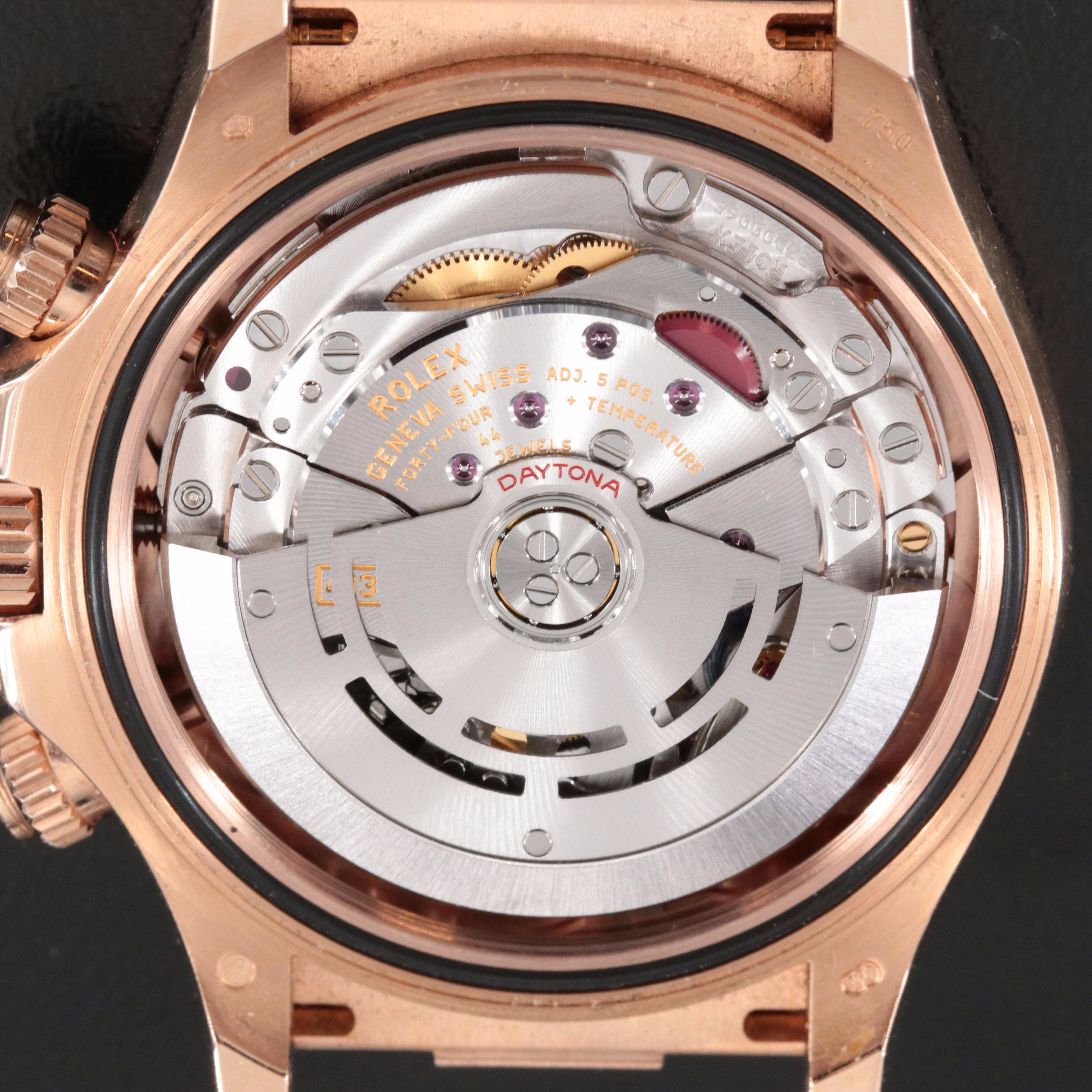 Rolex Daytona 18K Rose Gold Chocolate Arabic Dial 1116515 Watch