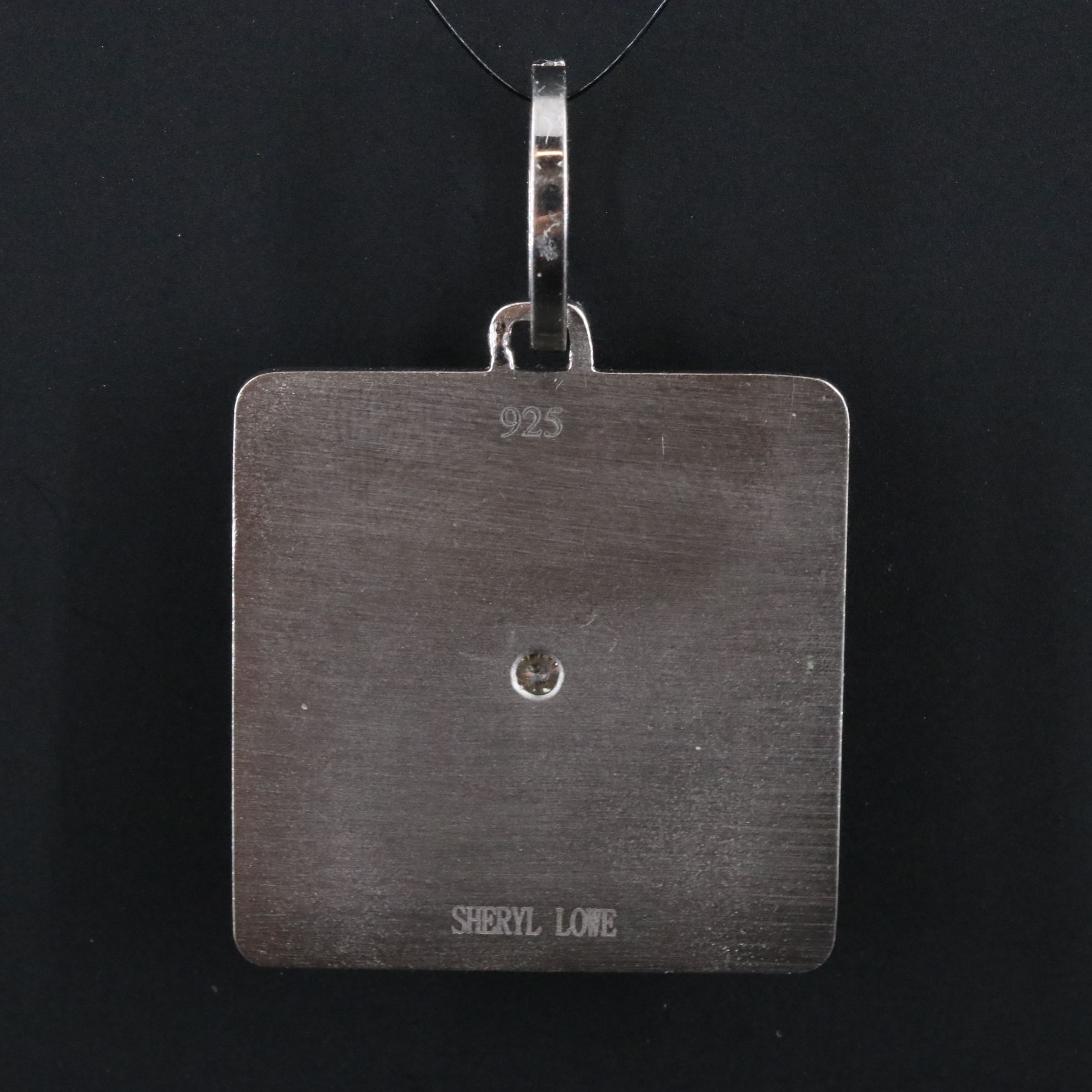 Sheryl Lowe Sterling Pavé Diamond Starburst Pendant