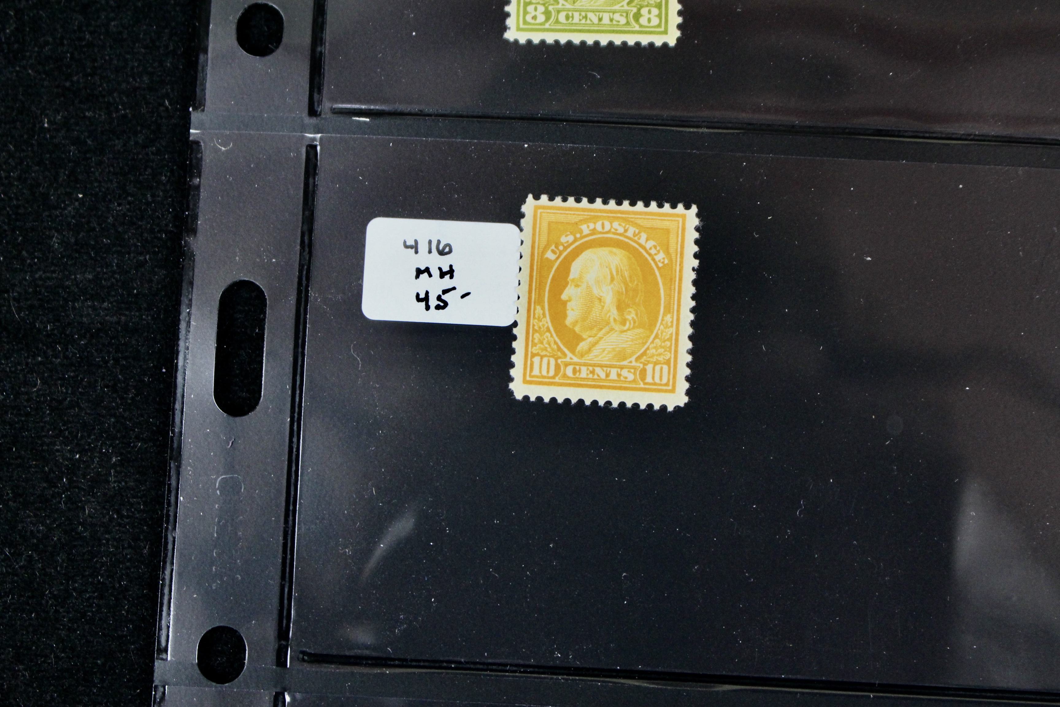 Seven Different Mint Franklin Stamps from 1912-1914