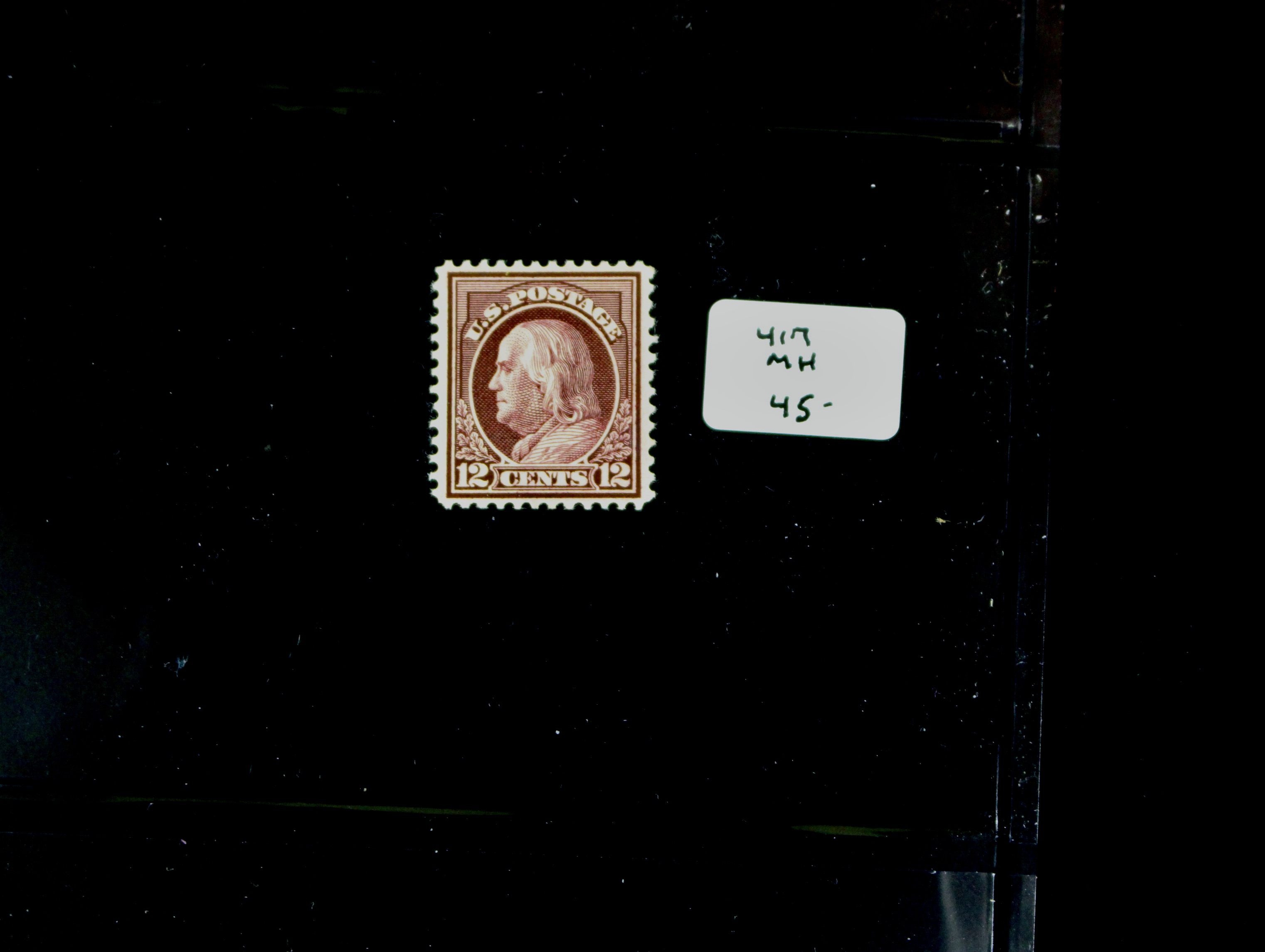 Seven Different Mint Franklin Stamps from 1912-1914