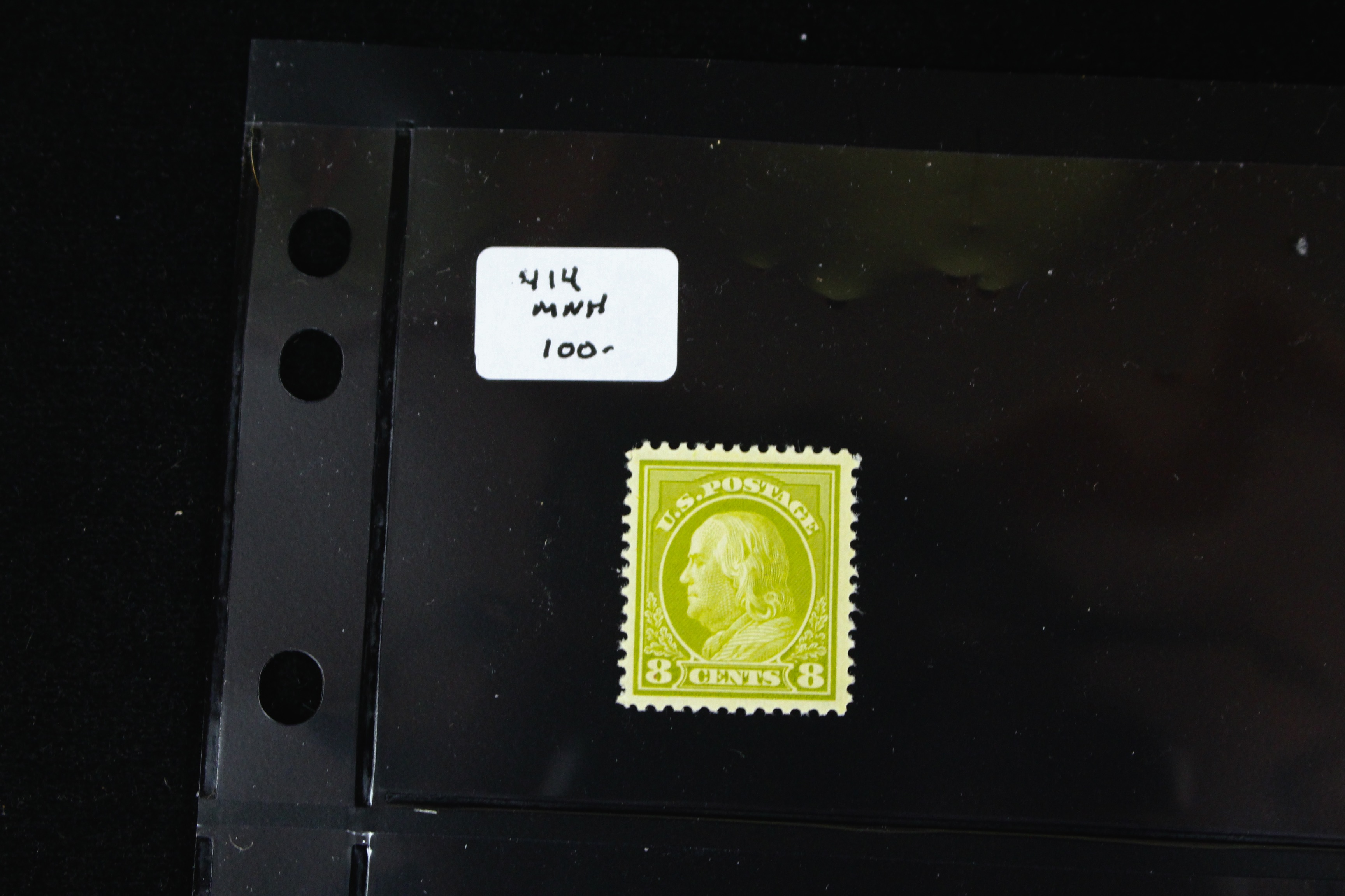 Seven Different Mint Franklin Stamps from 1912-1914