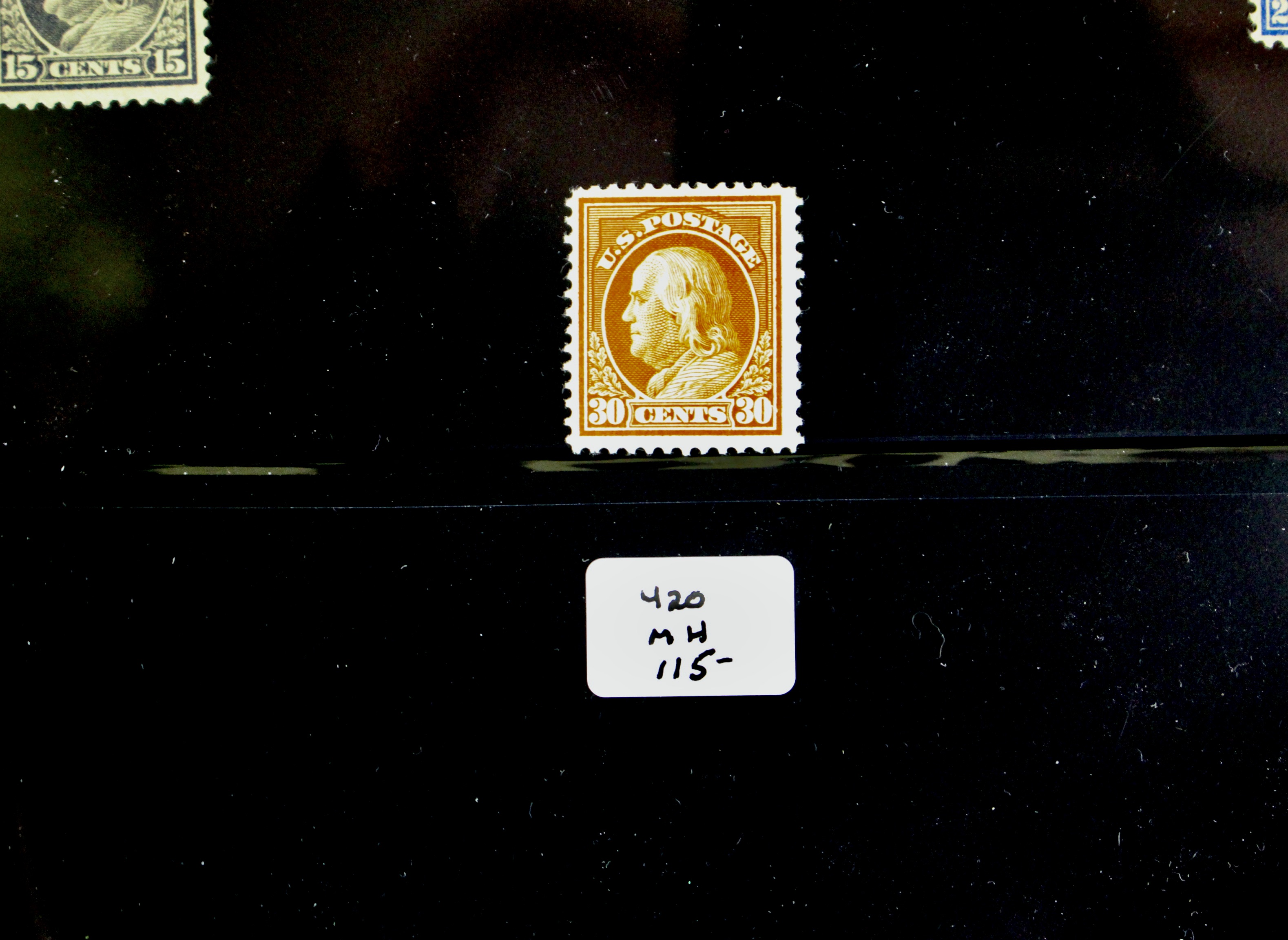 Seven Different Mint Franklin Stamps from 1912-1914