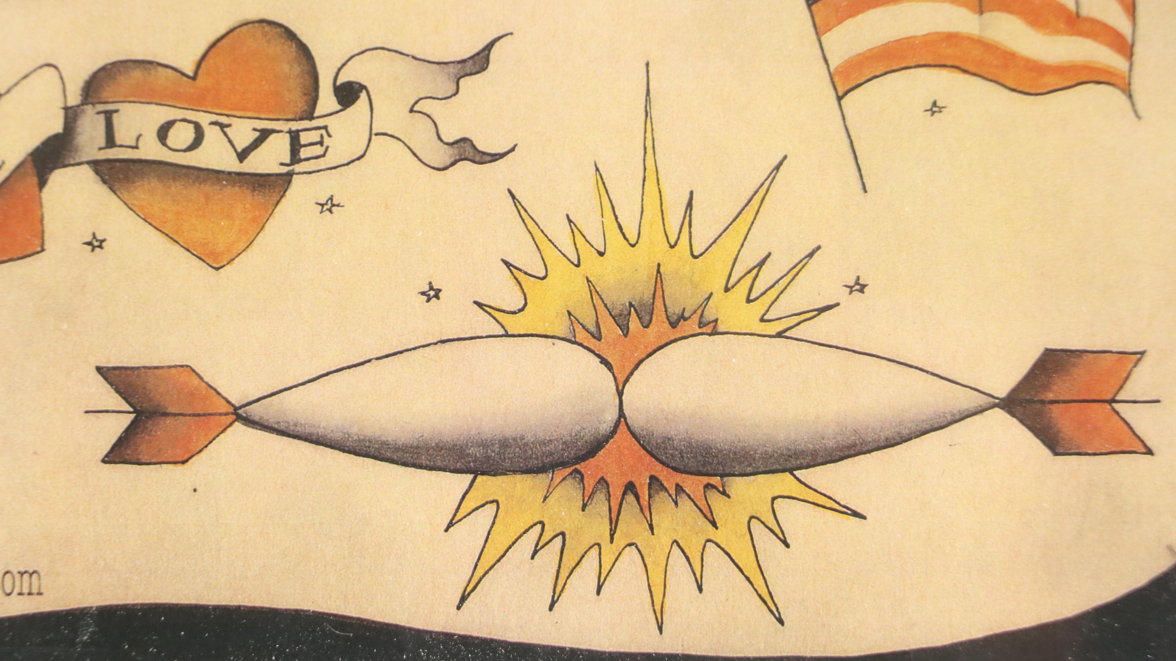 Ohio Tattoo Museum Offset Lithographs of Leonard St. Clair US Air Force Designs