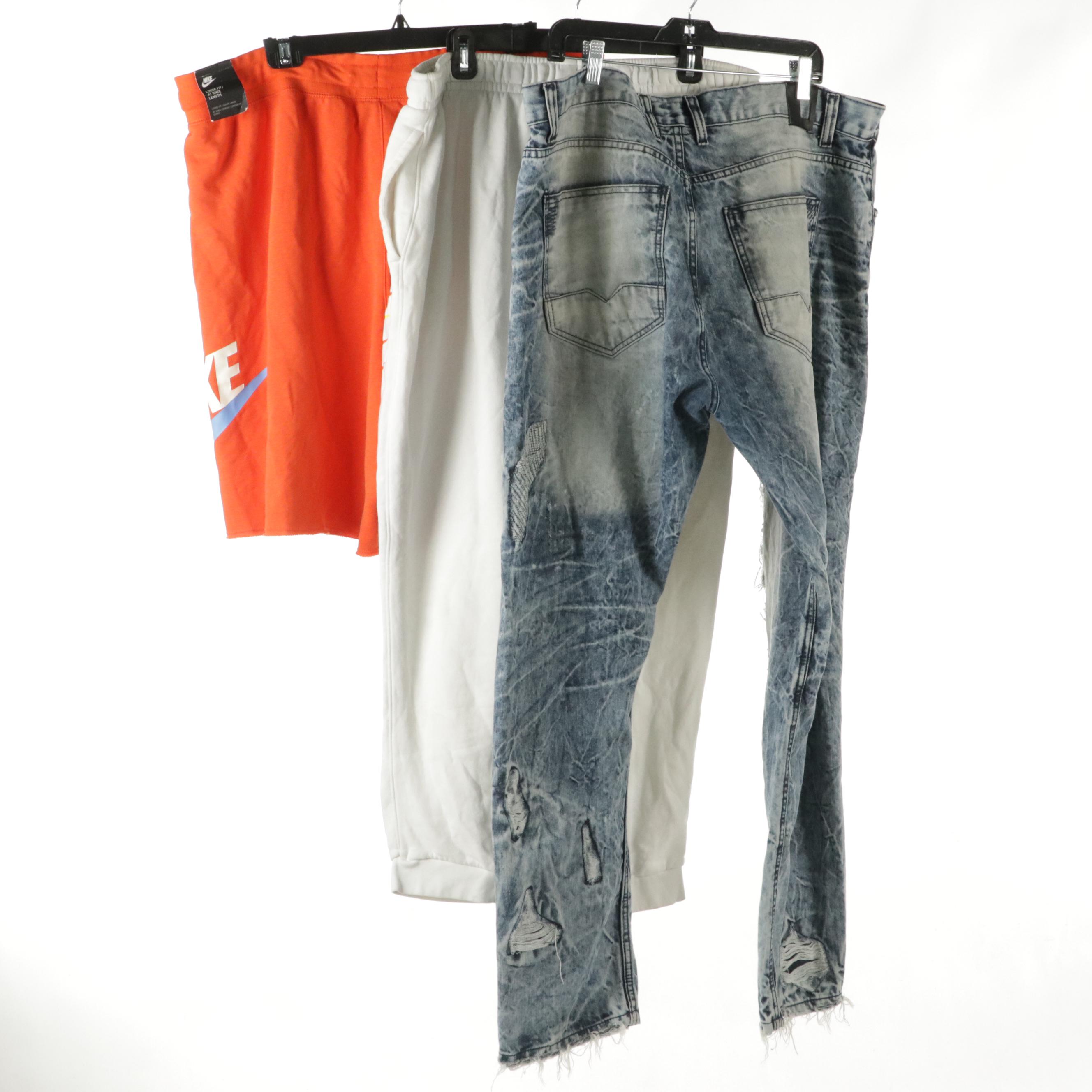 Nike Loose Fit Shorts and "Sportswear TM" Sweatpants with Twenty Two Oz Jeans
