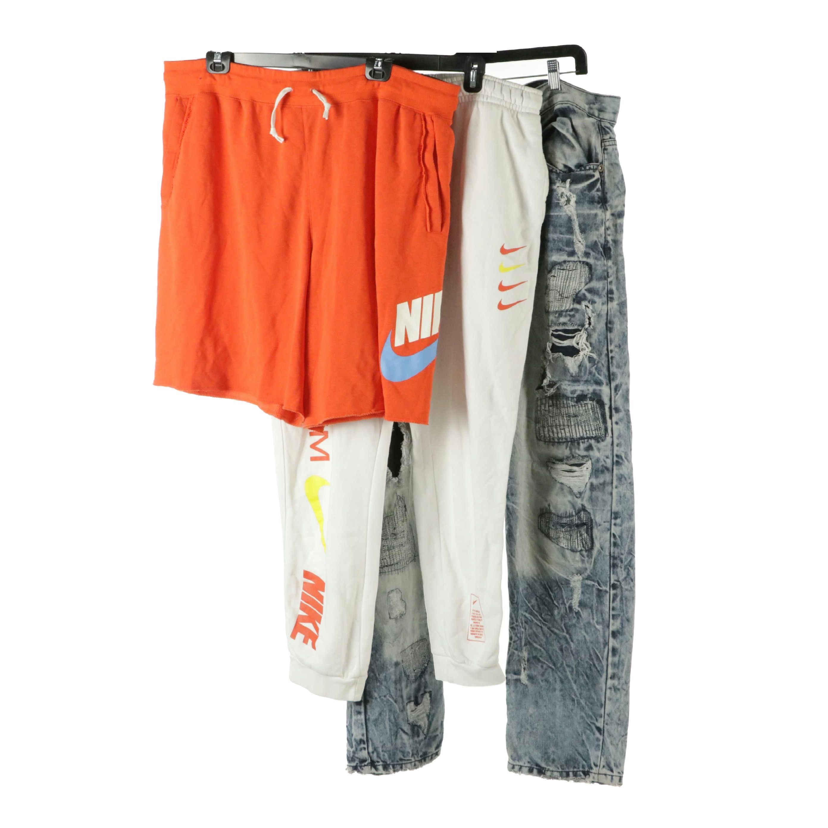 Nike Loose Fit Shorts and "Sportswear TM" Sweatpants with Twenty Two Oz Jeans