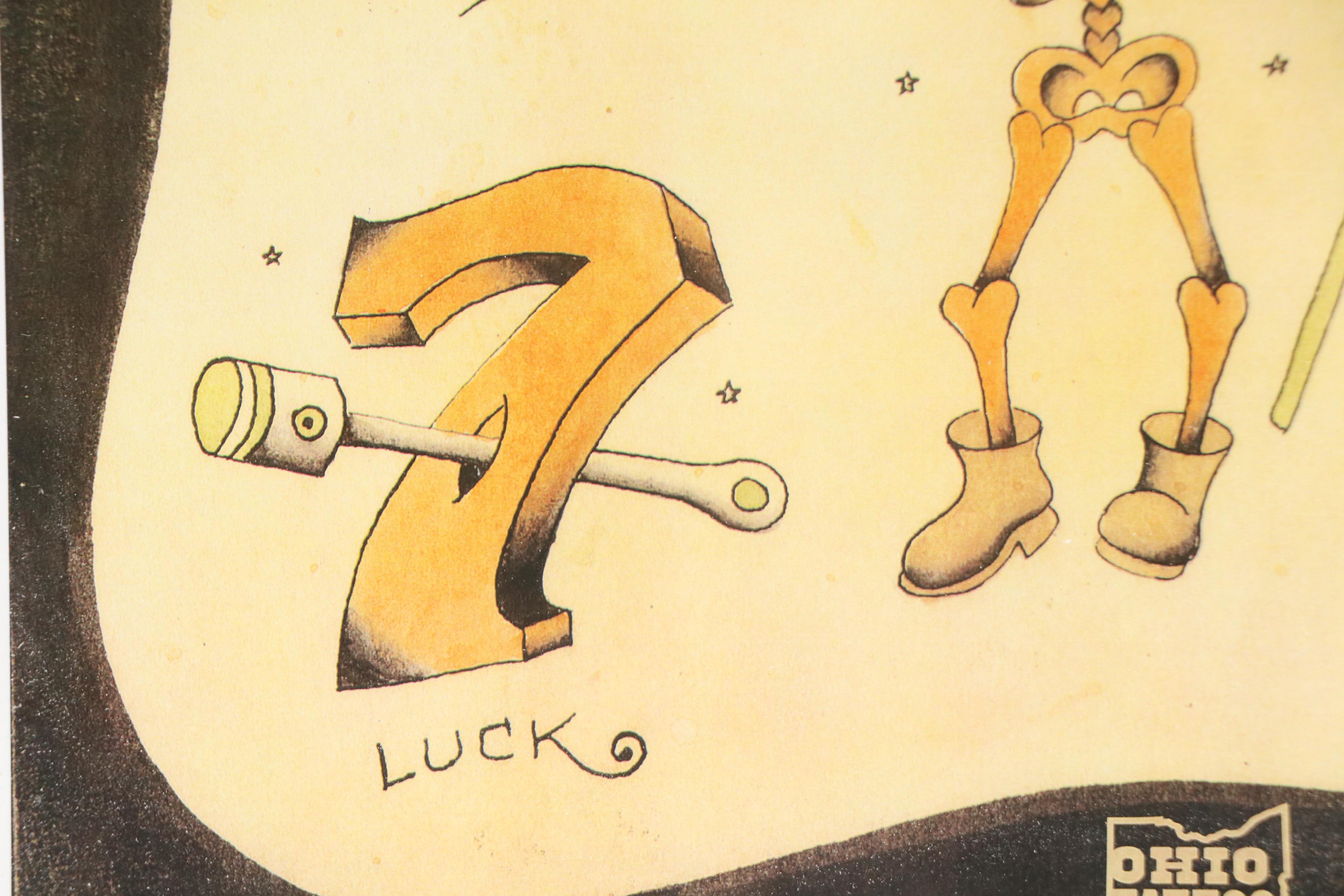 Ohio Tattoo Museum Offset Lithographs of Leonard St. Clair Tattoo Designs