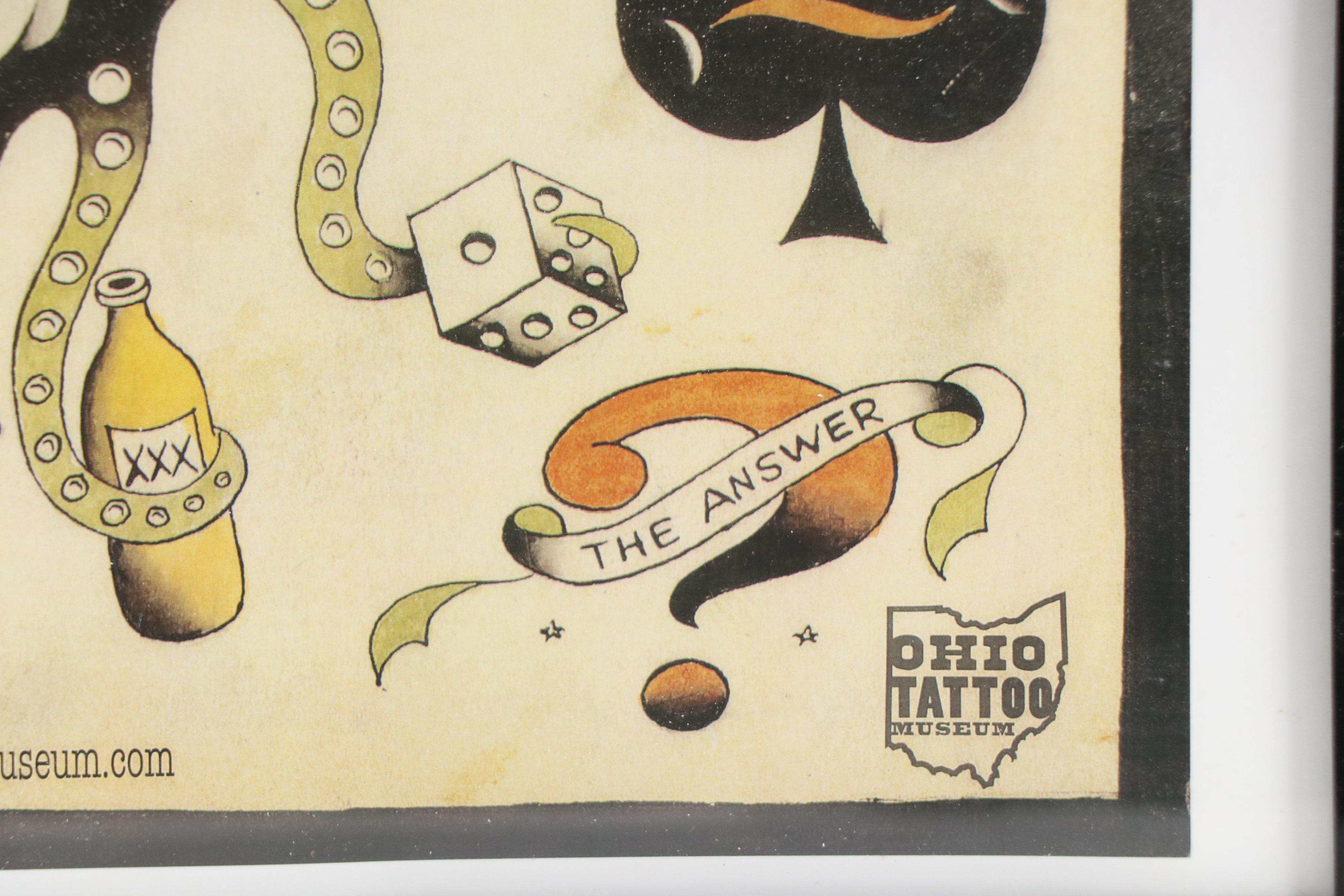 Ohio Tattoo Museum Offset Lithographs of Leonard St. Clair Tattoo Designs