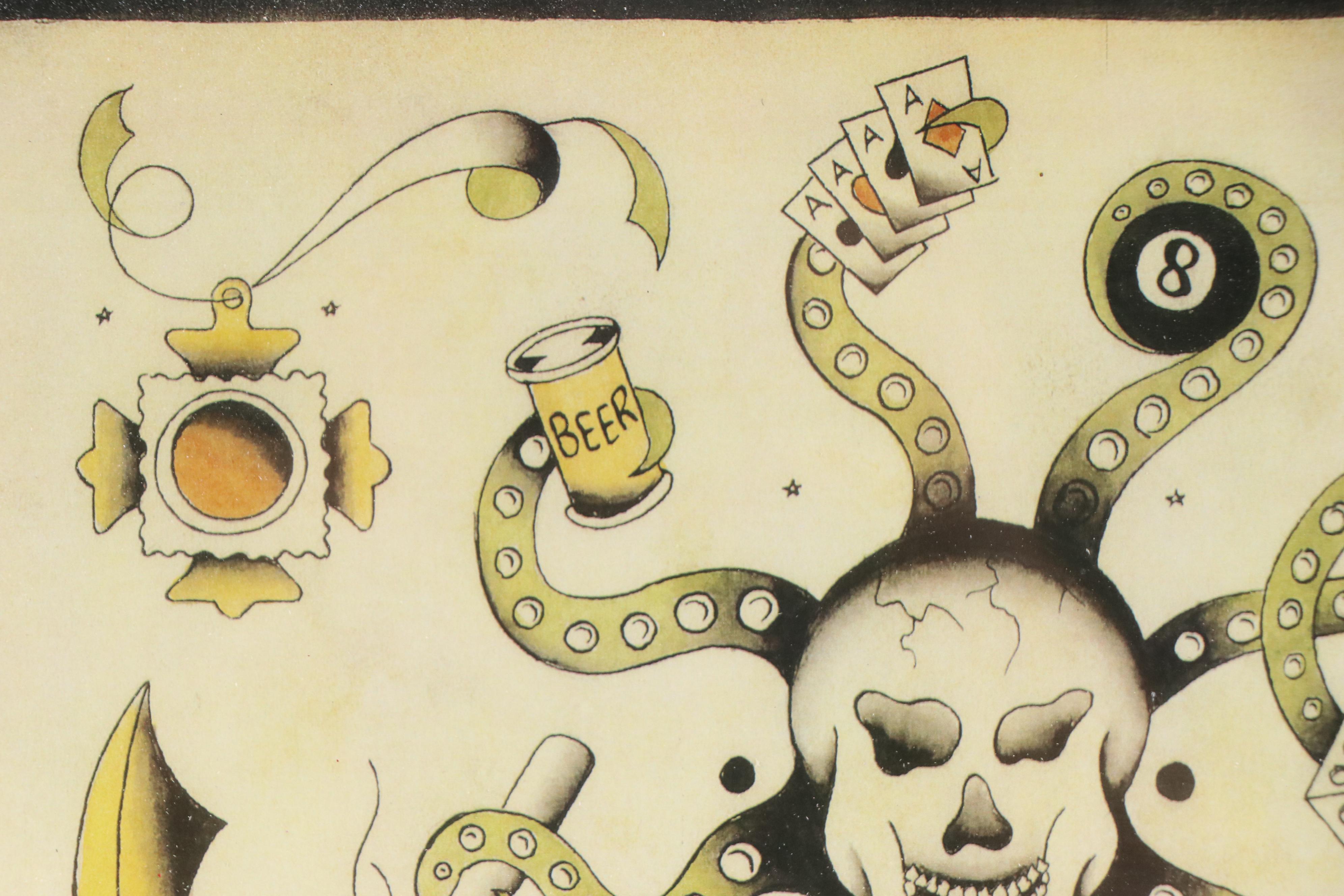 Ohio Tattoo Museum Offset Lithographs of Leonard St. Clair Tattoo Designs