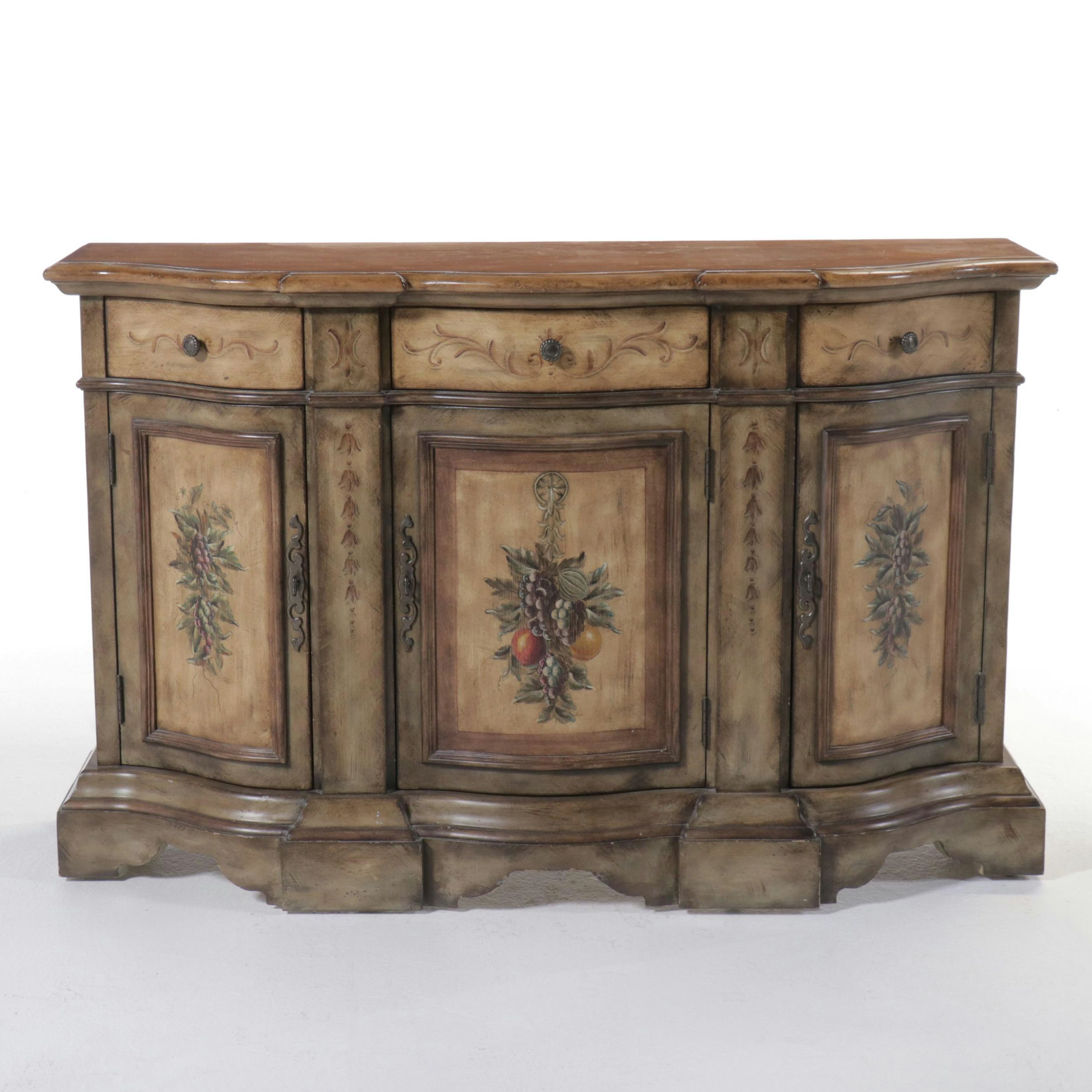 Paint-Decorated Wood Buffet