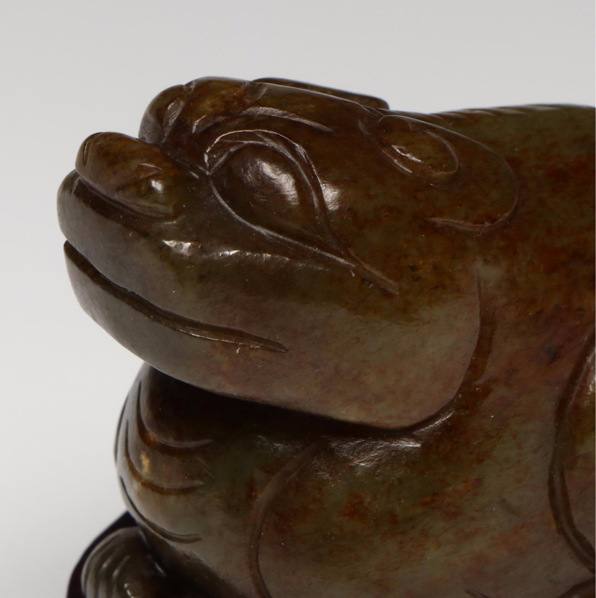 Chinese Carved Serpentine Qilin