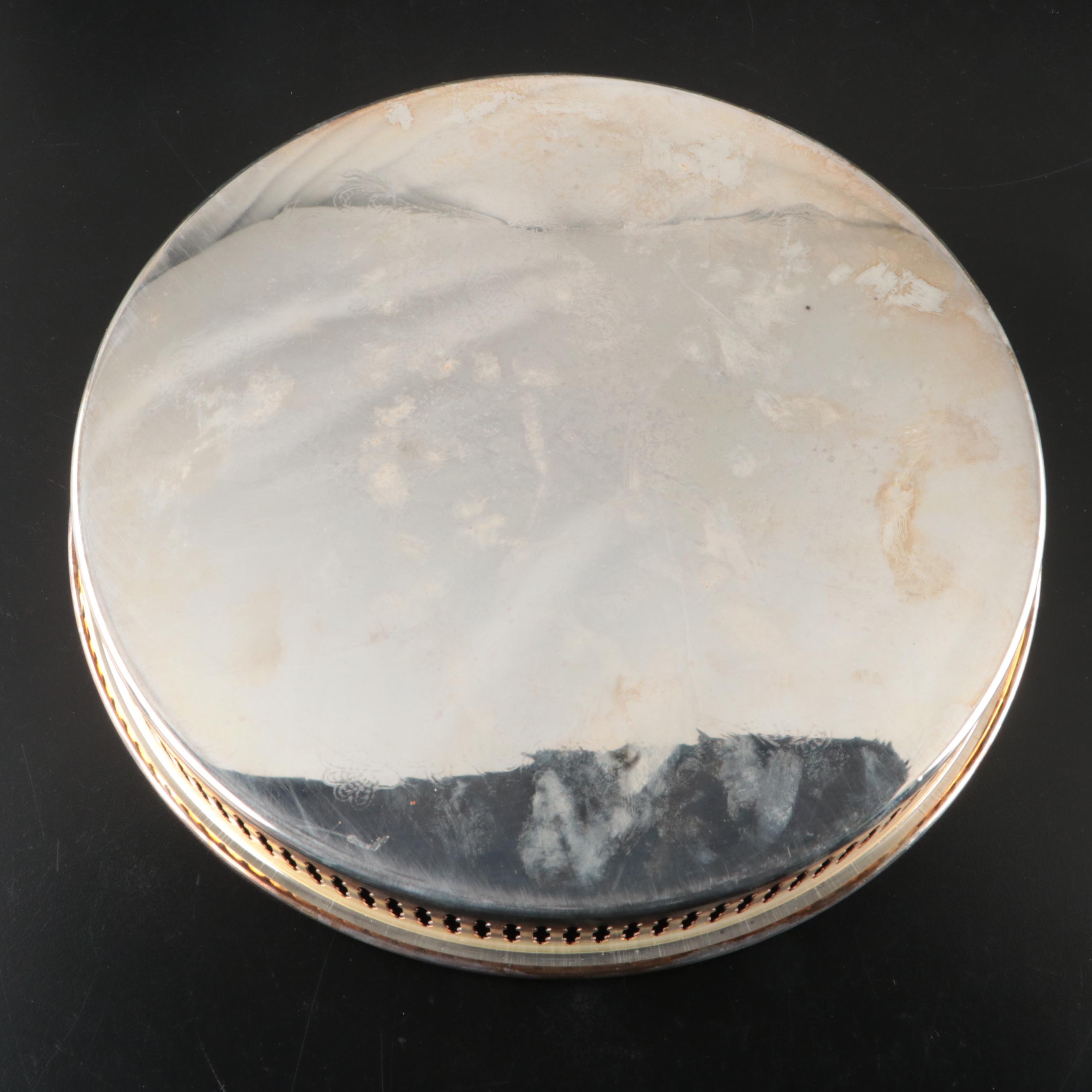 Leonard Silver Plate Tray with Couroc "Roadrunner" Old Fashioned Glasses