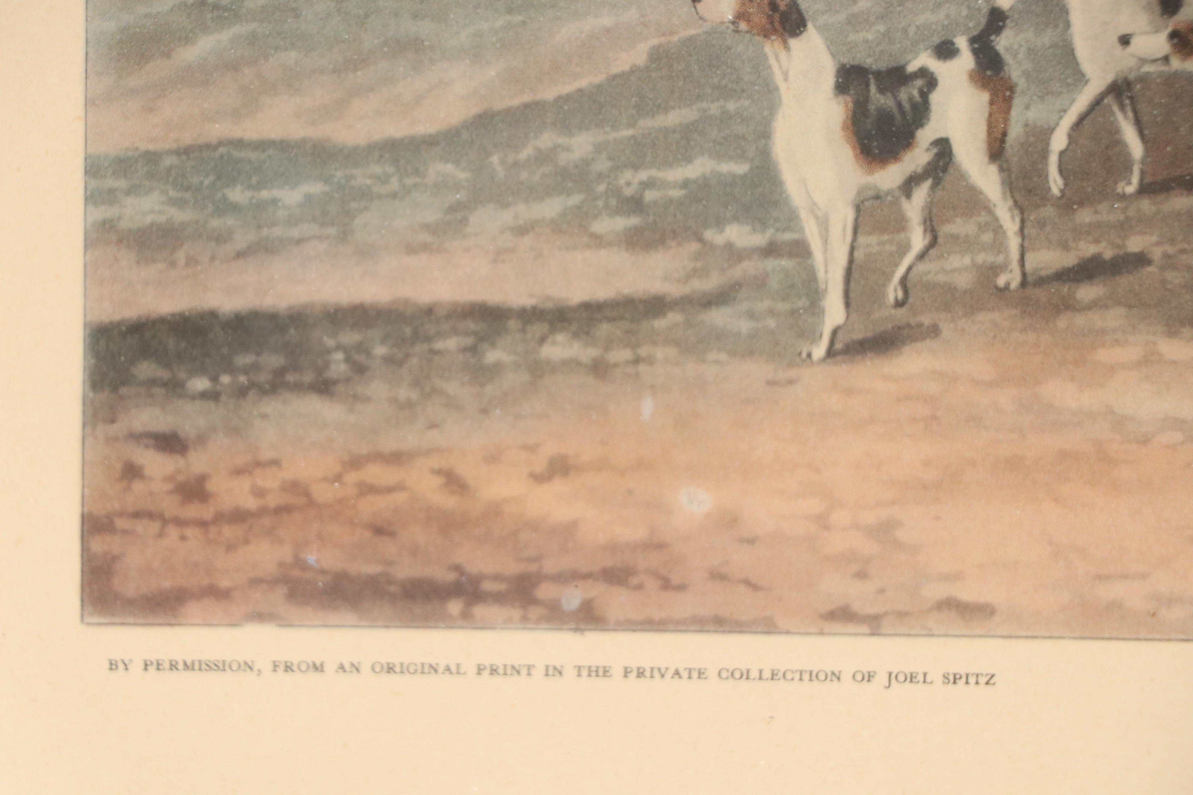 English Fox Hunting Offset Lithograph "Going Out" After Dean Wolstenholme