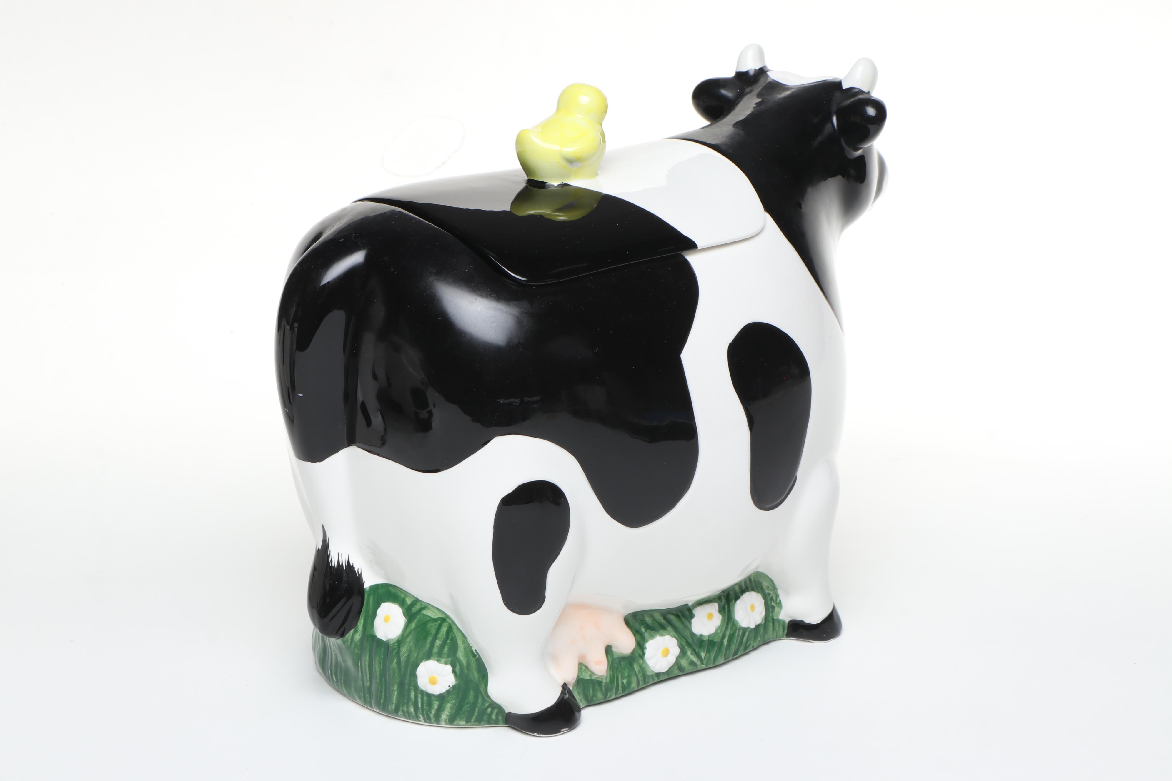 Vintage Coco Dowley and Cooks Club Ceramic Cow Cookie Jars
