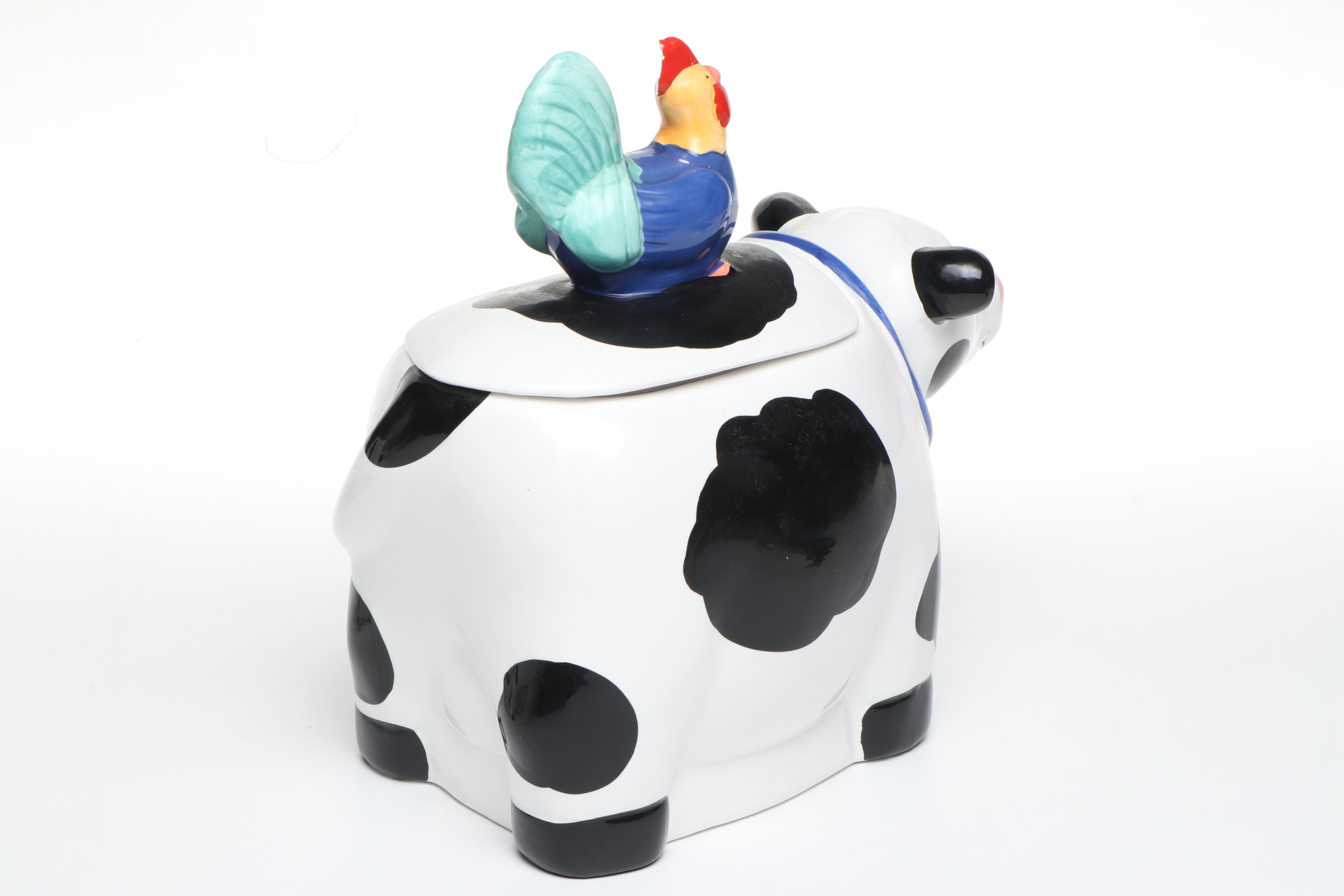 Vintage Coco Dowley and Cooks Club Ceramic Cow Cookie Jars