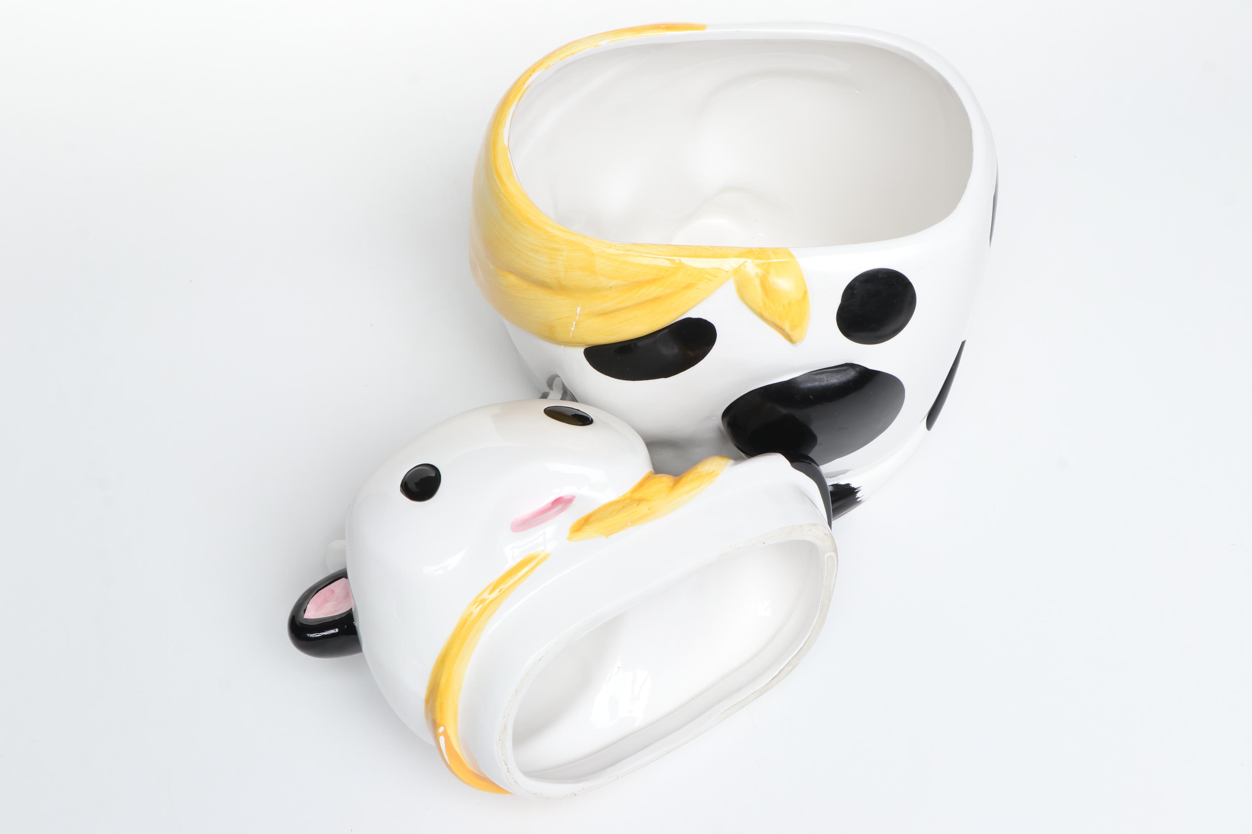 Vintage Coco Dowley and Cooks Club Ceramic Cow Cookie Jars