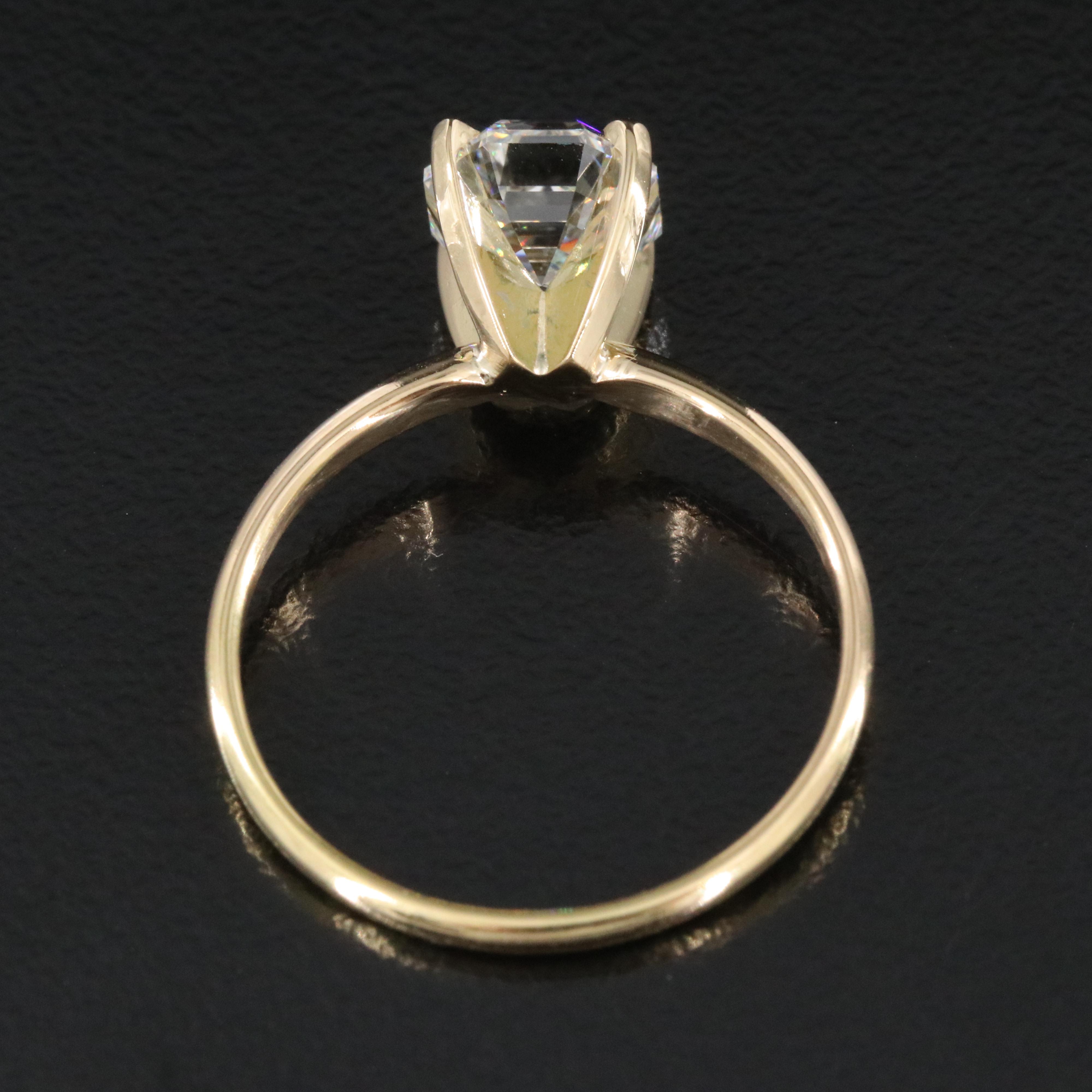 18K 2.00 CT Diamond Solitaire Ring with GIA Report