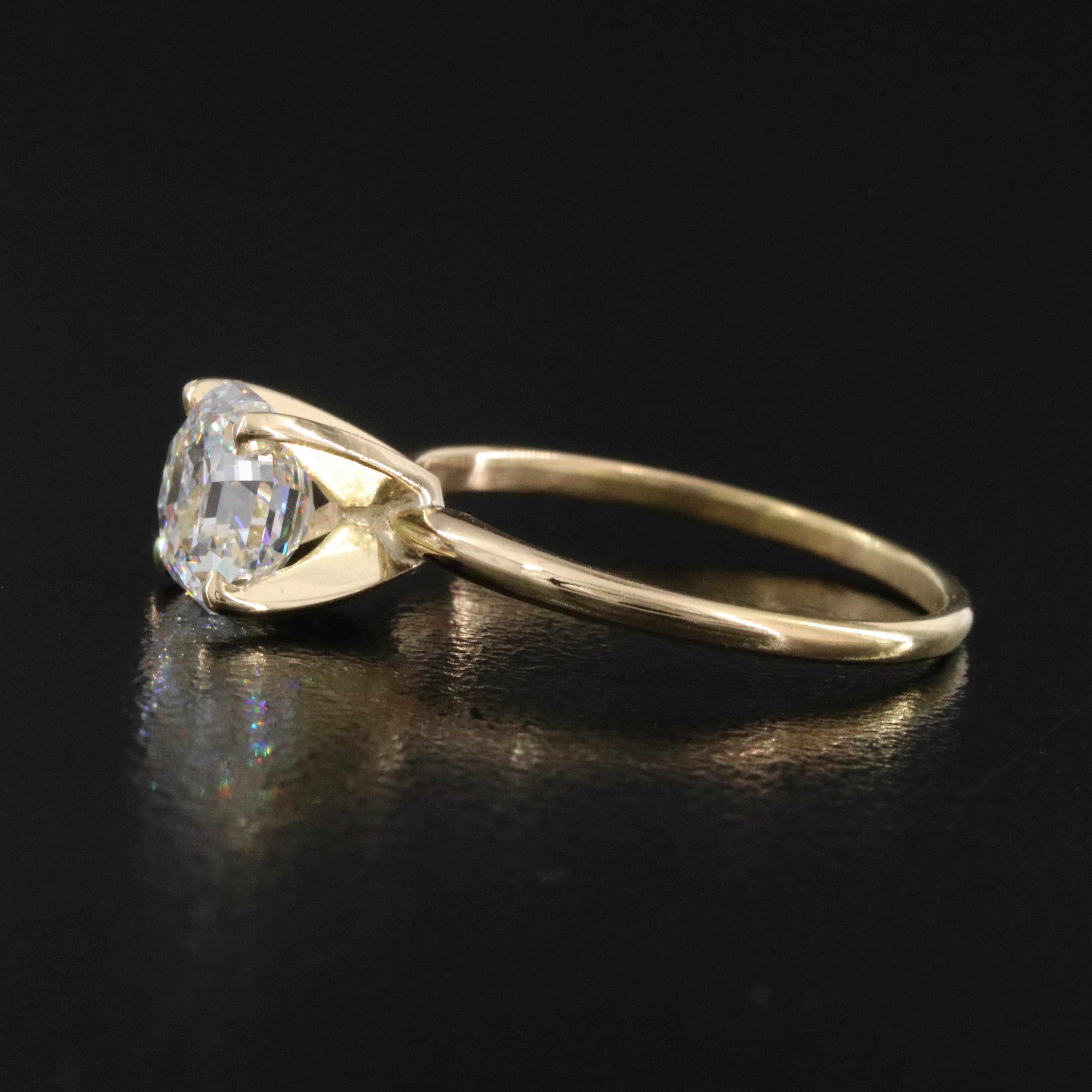 18K 2.00 CT Diamond Solitaire Ring with GIA Report