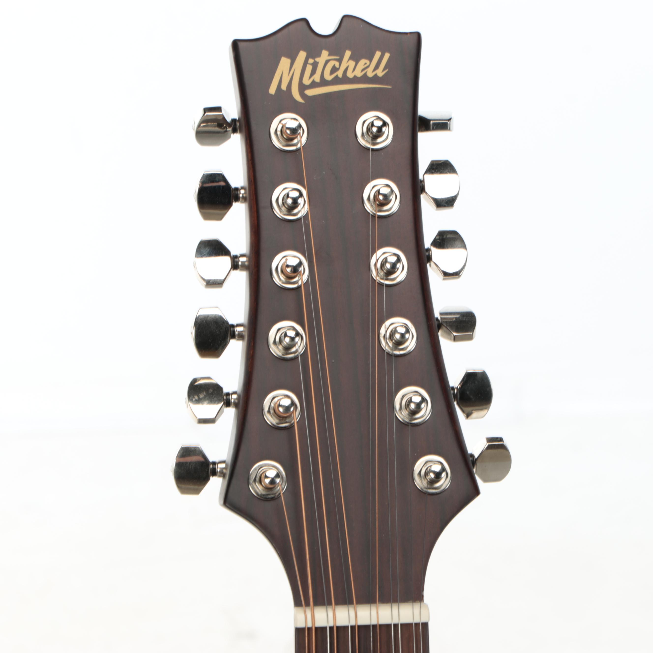 Mitchell Mahogany Top 12-String Dreadnought Electric Acoustic Guitar