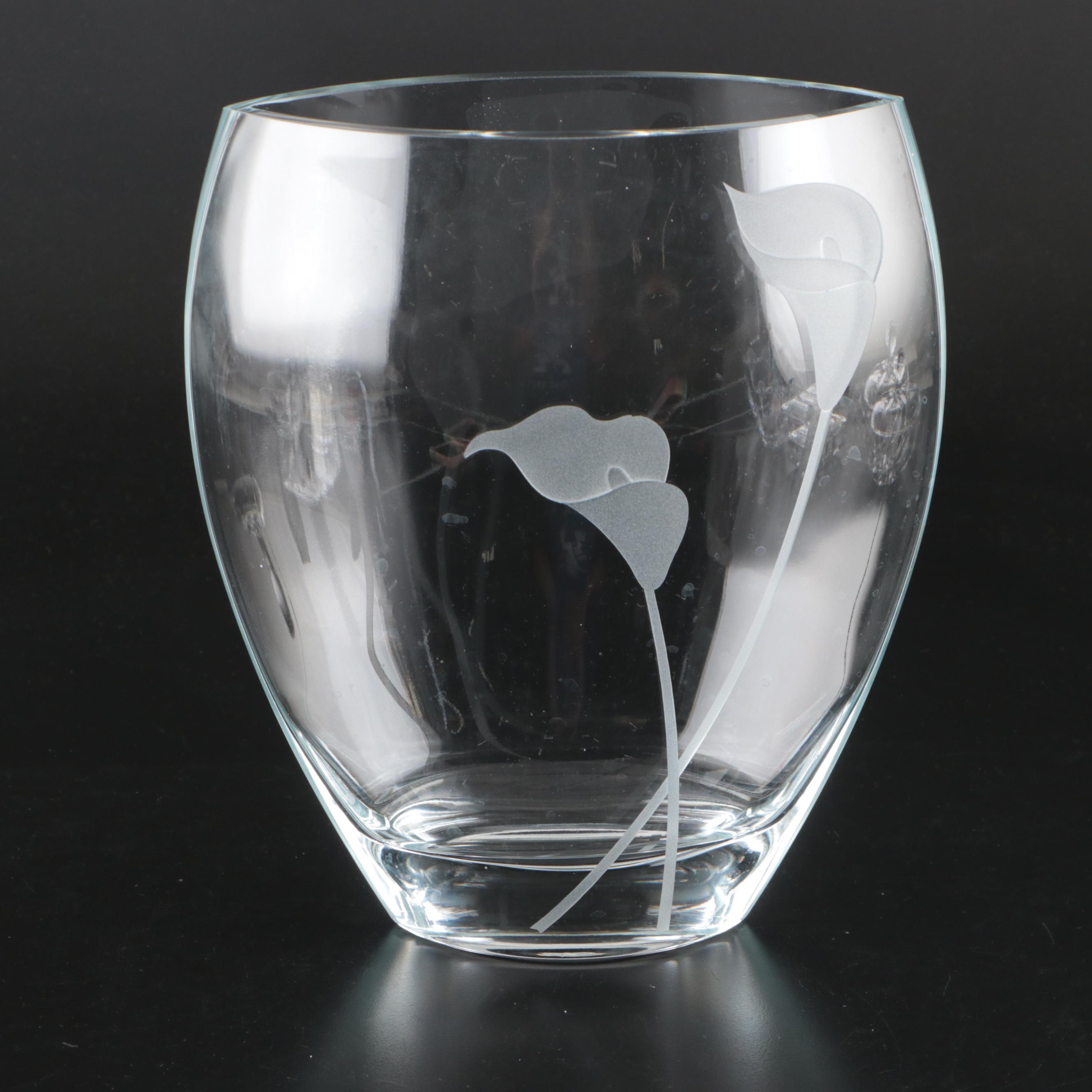 Mikasa Vase with Marquis by Waterford and Other Crystal Bowls and Vessels