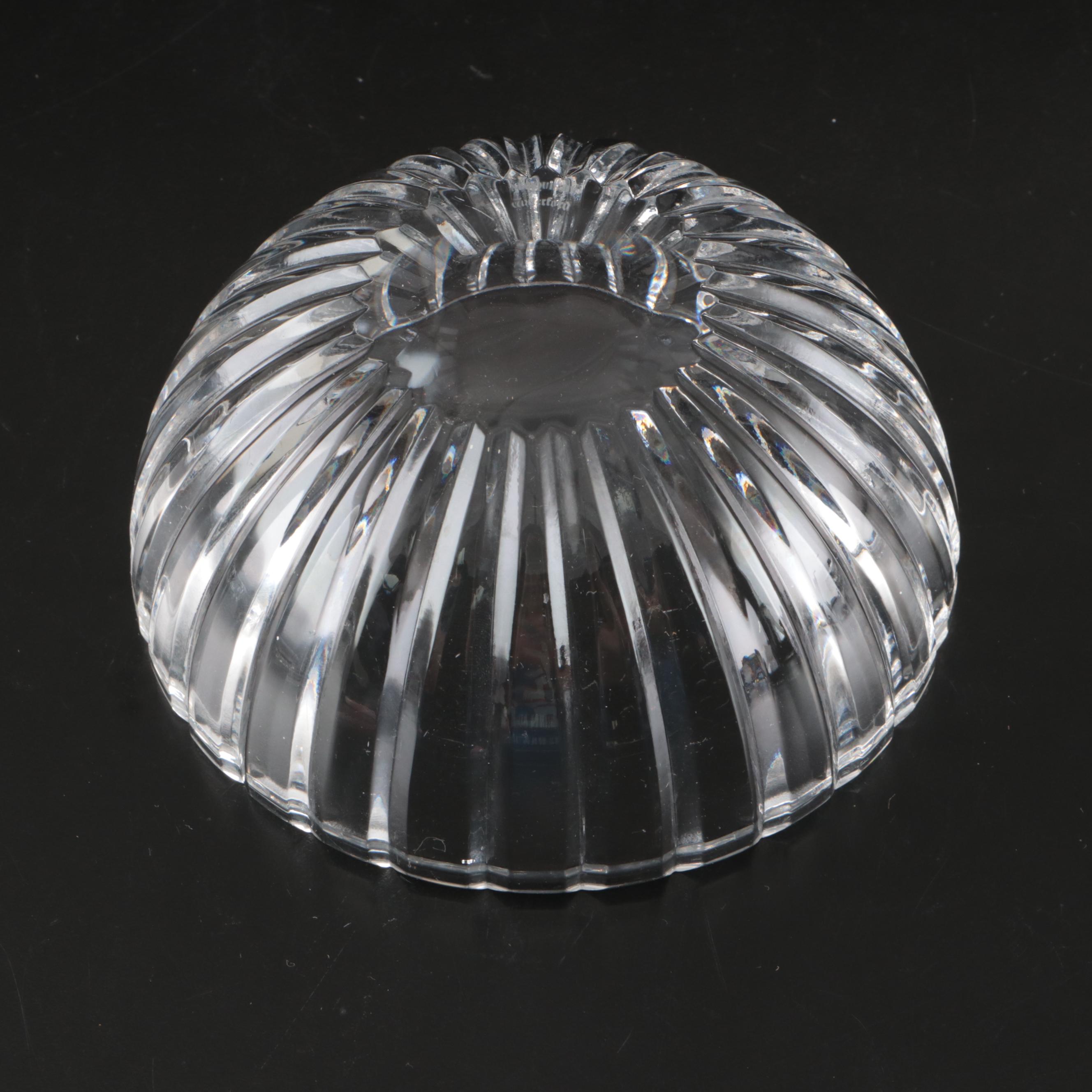 Mikasa Vase with Marquis by Waterford and Other Crystal Bowls and Vessels